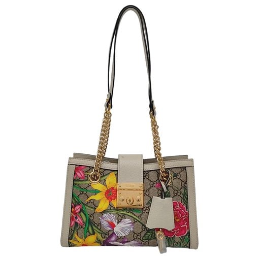 Padlock leather handbag