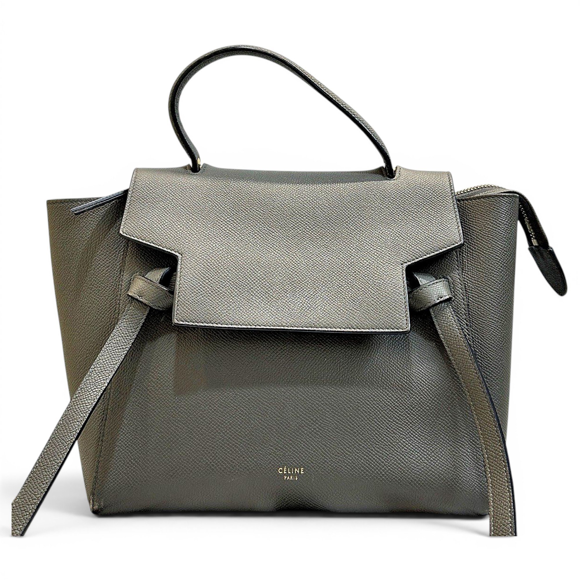 Belt leather handbag
