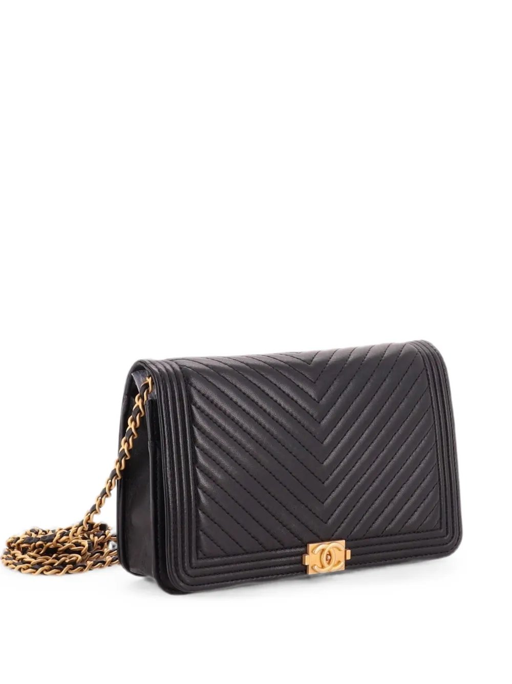 Boy Wallet on Chain Chevron Lambskin crossbody bag