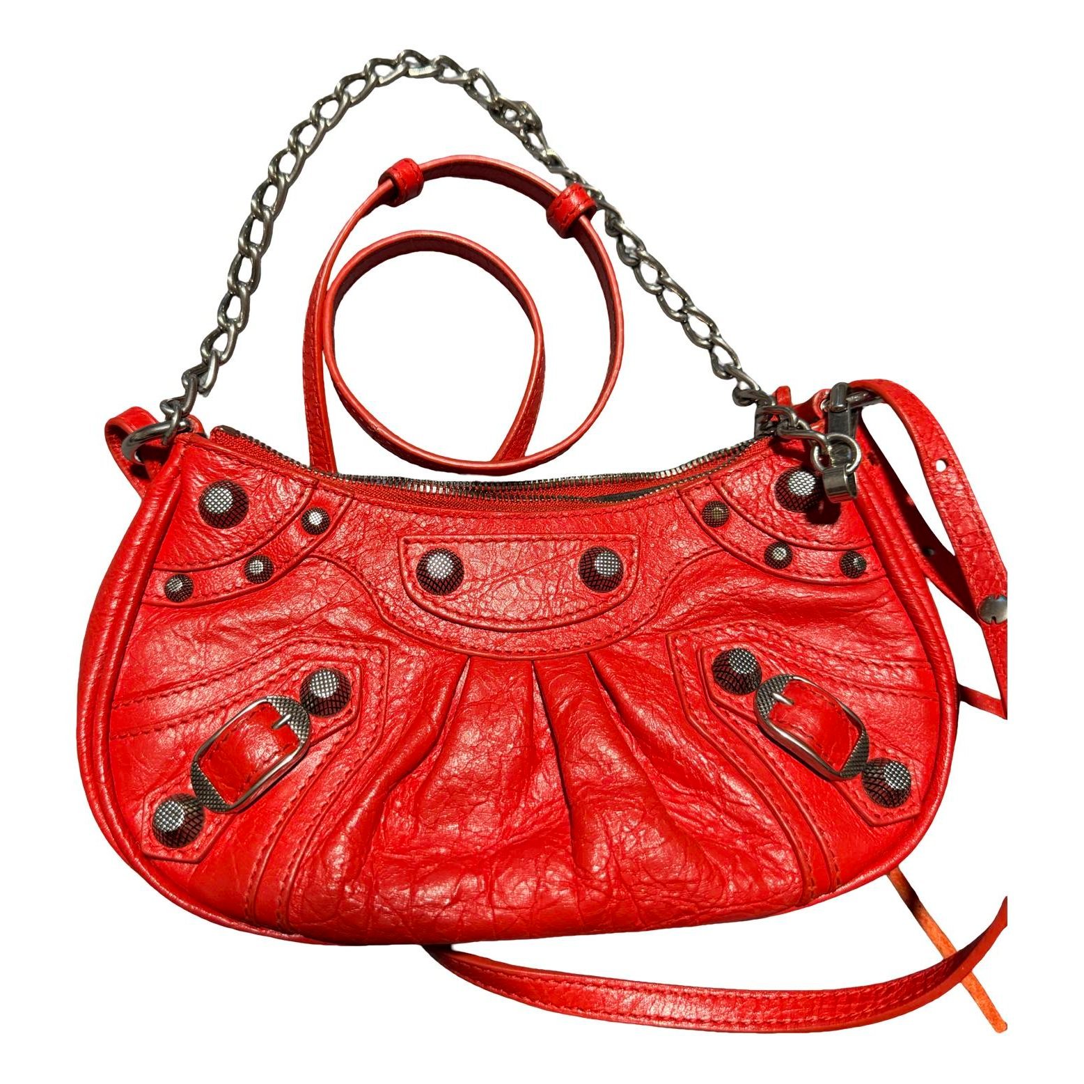 Leather clutch bag