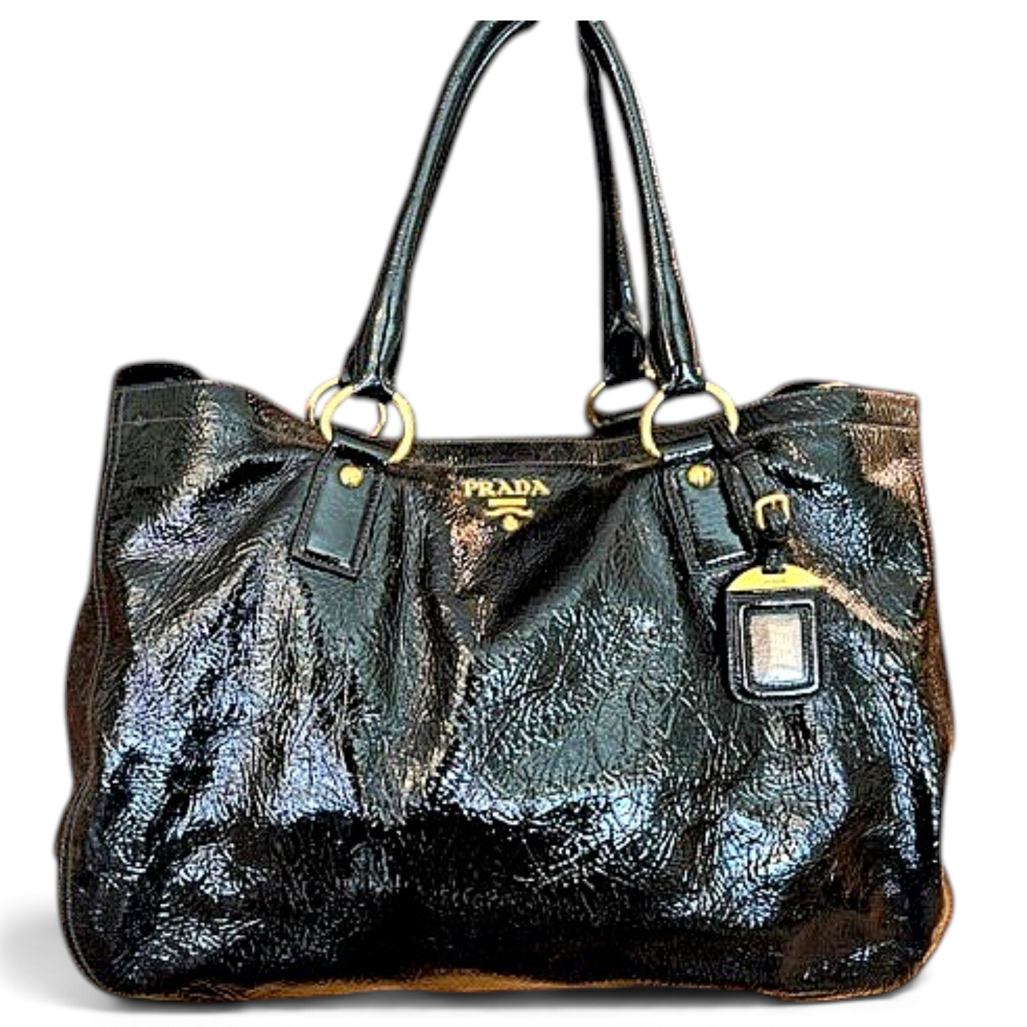Patent leather tote