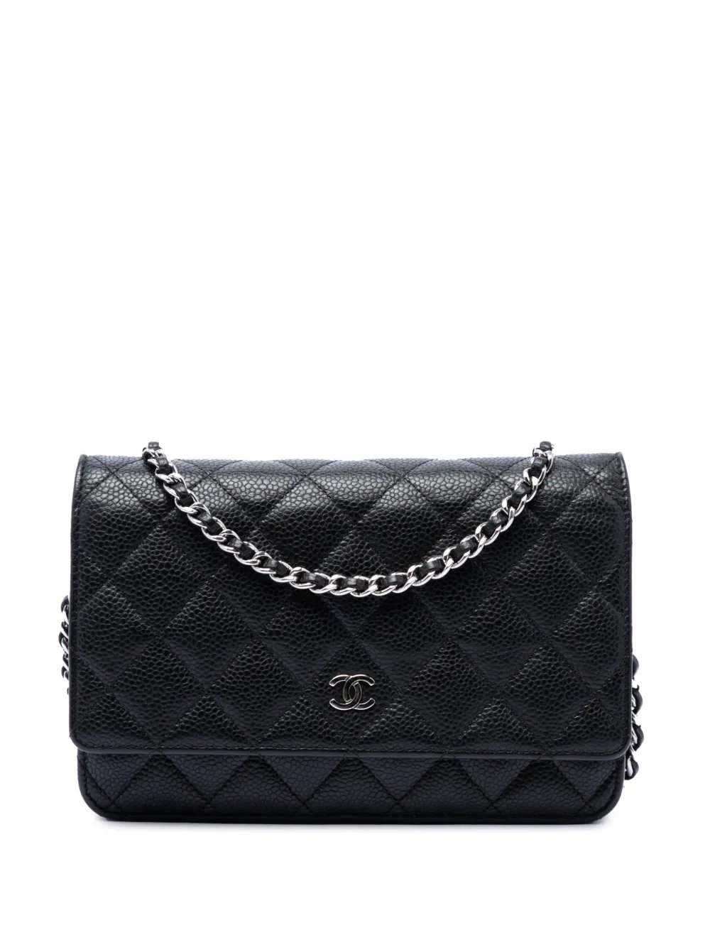 2013-2014 CC Quilted Caviar Wallet on Chain crossbody bag