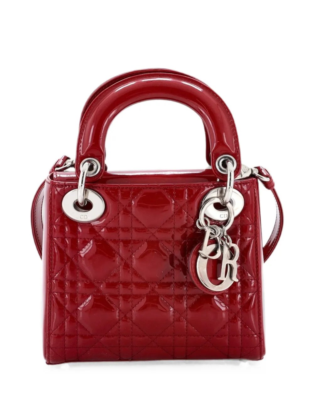 Lady Dior Chain Bag Cannage Quilt Patent Mini satchel