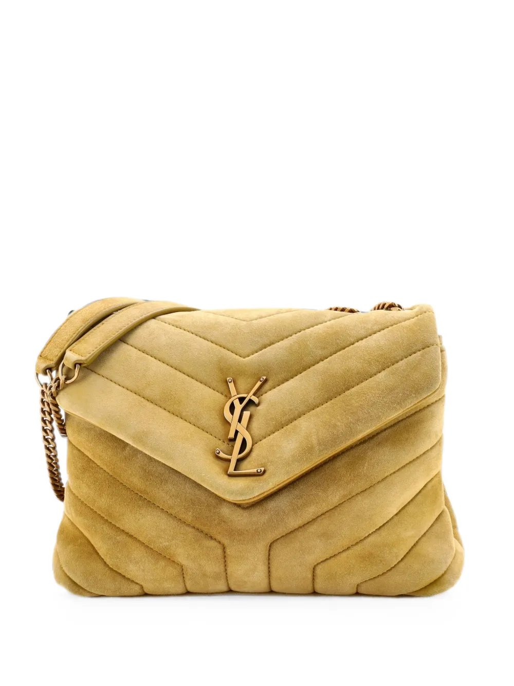 Loulou Matelasse Chevron Suede Small shoulder bag