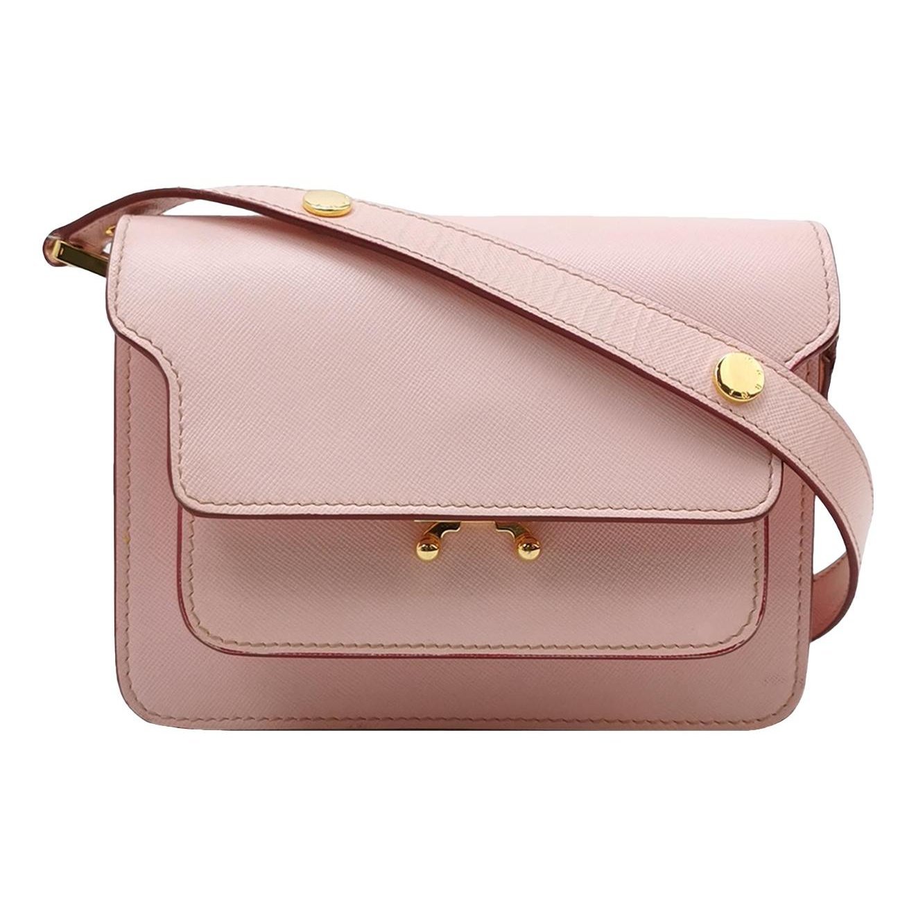 Trunk leather handbag