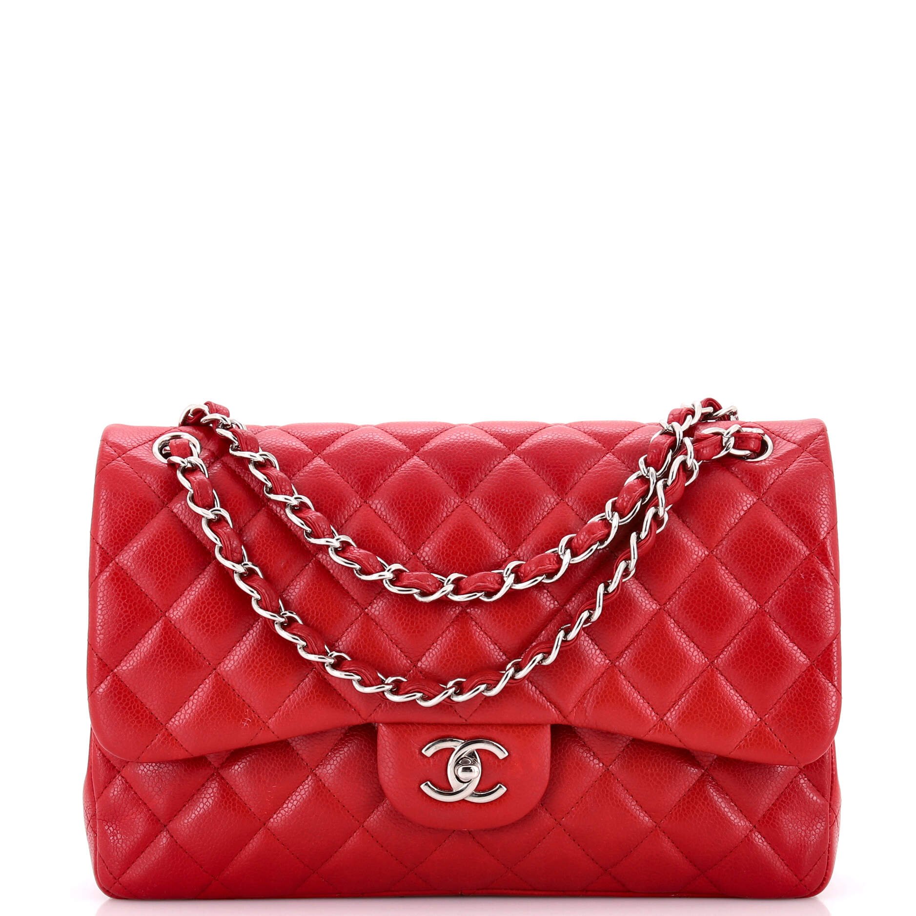 Classic Double Flap Bag Quilted Caviar Jumbo