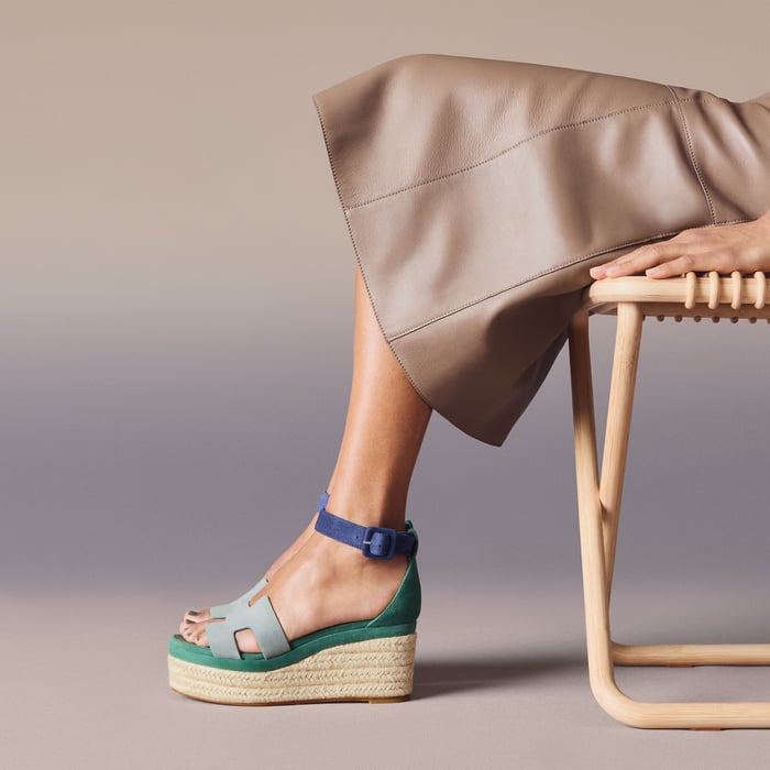 Multicolore Bleu Galet Elda Espadrille
