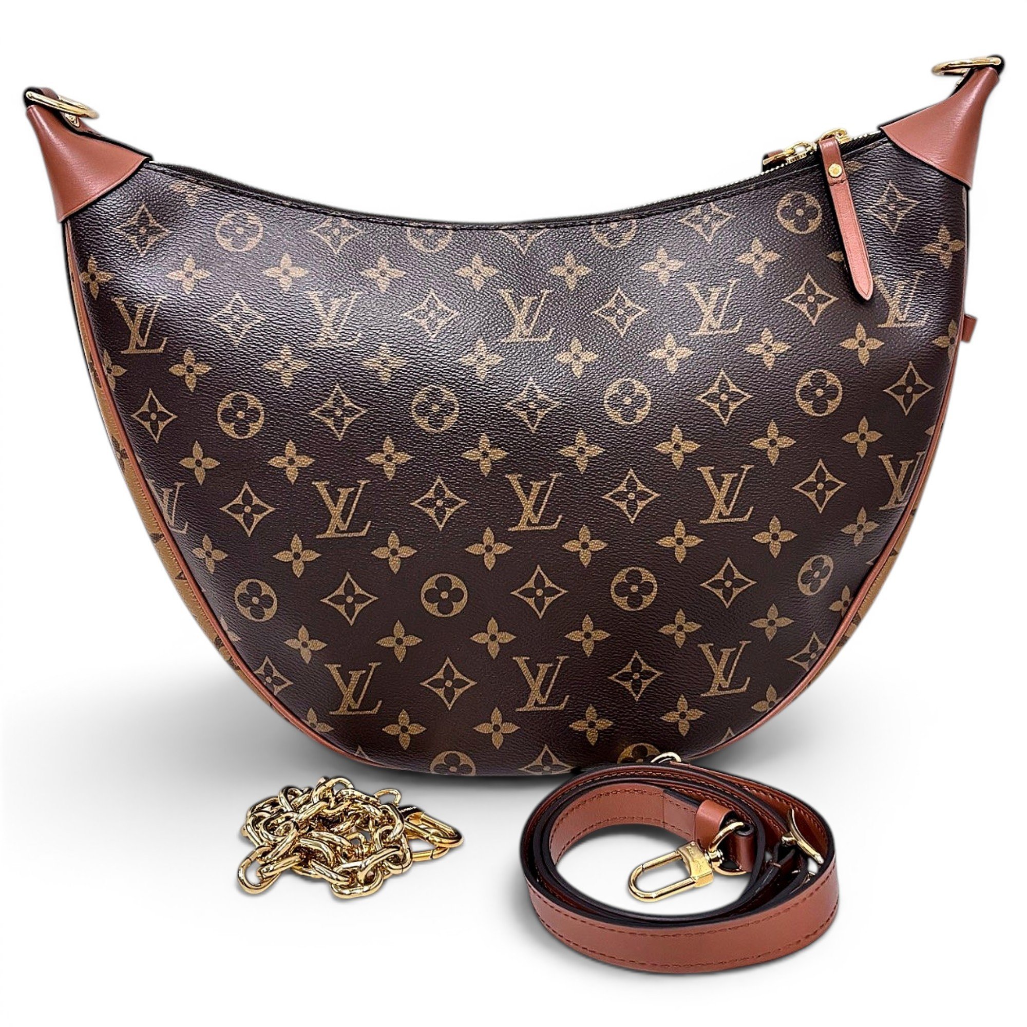 Loop leather handbag