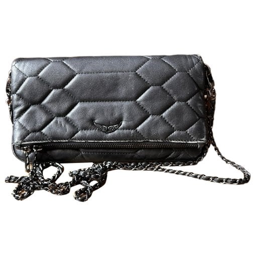 Rock leather clutch bag