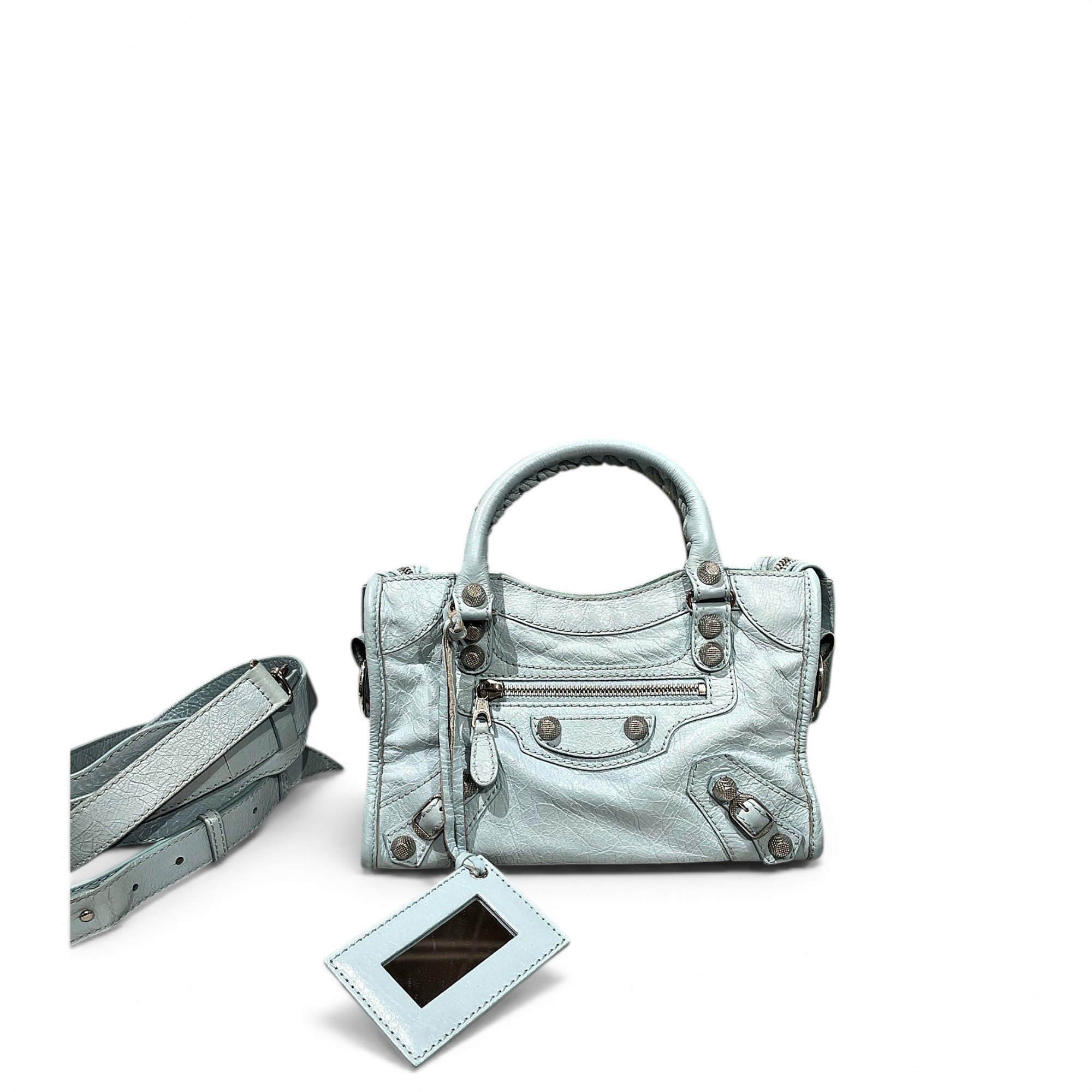 Classic Metalic leather handbag