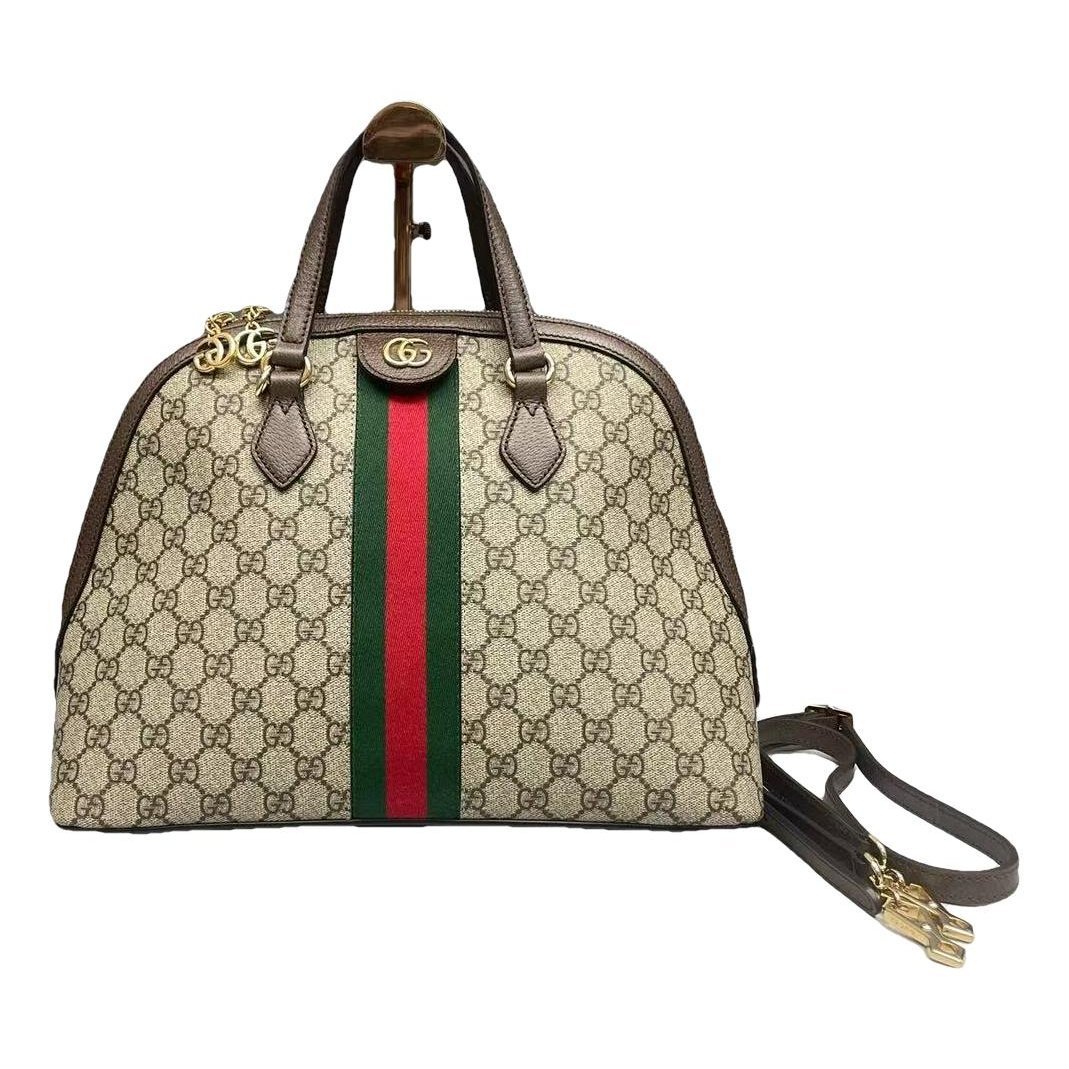 Ophidia Dome Top Handle leather crossbody bag