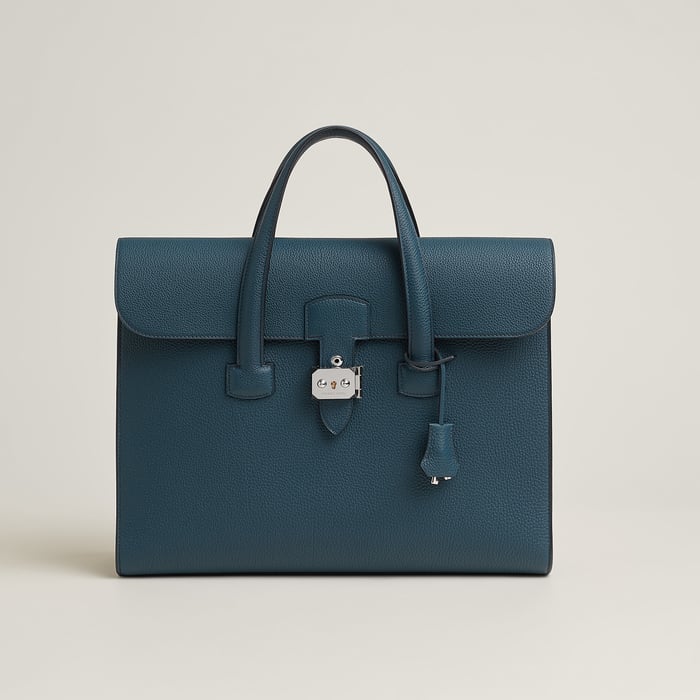 Bleu De Prusse Sac a Depeches Light 1-36 Briefcase