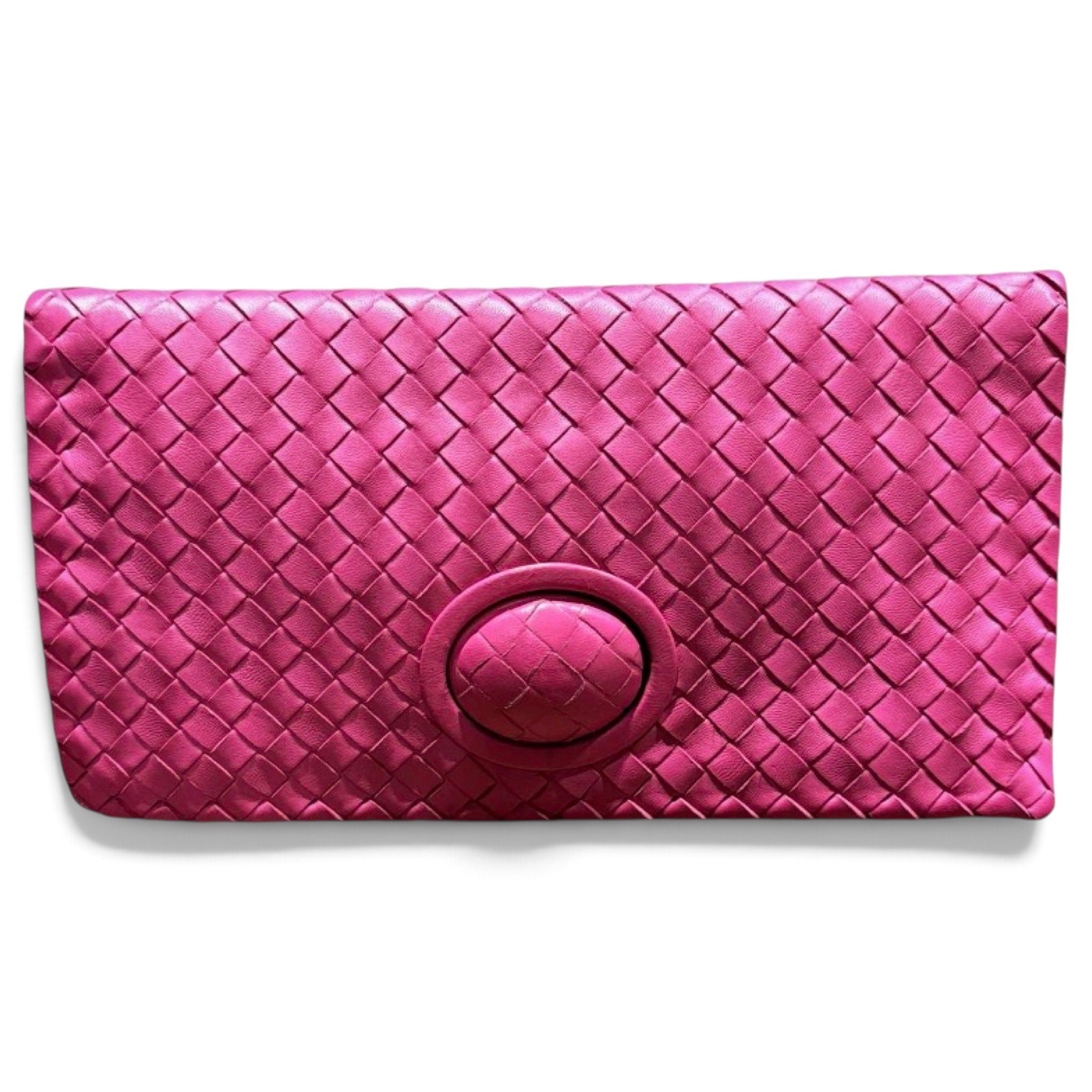 Leather clutch bag