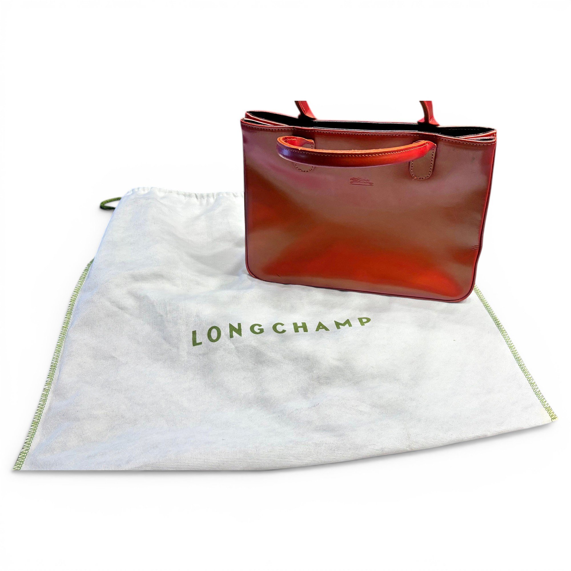 Patent leather handbag