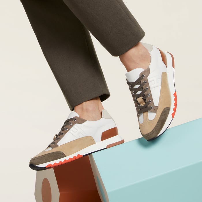 Multicolore Beige Lin Trail Sneaker