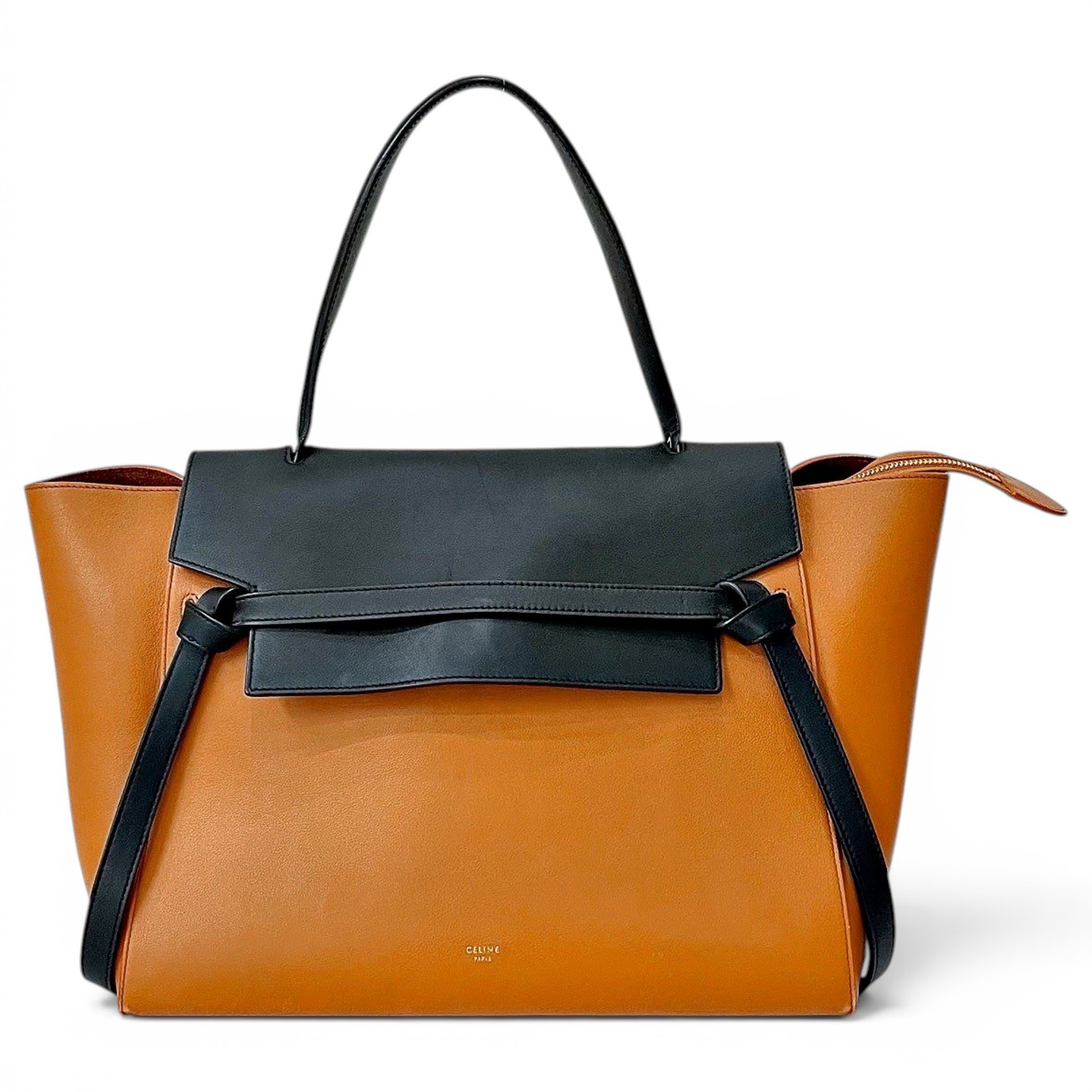 Belt leather handbag