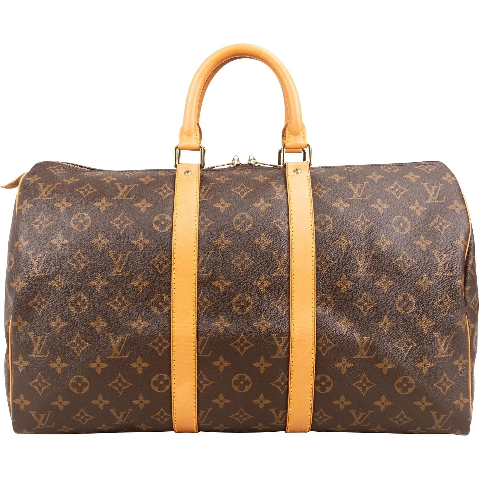 Keepall leather travel bag