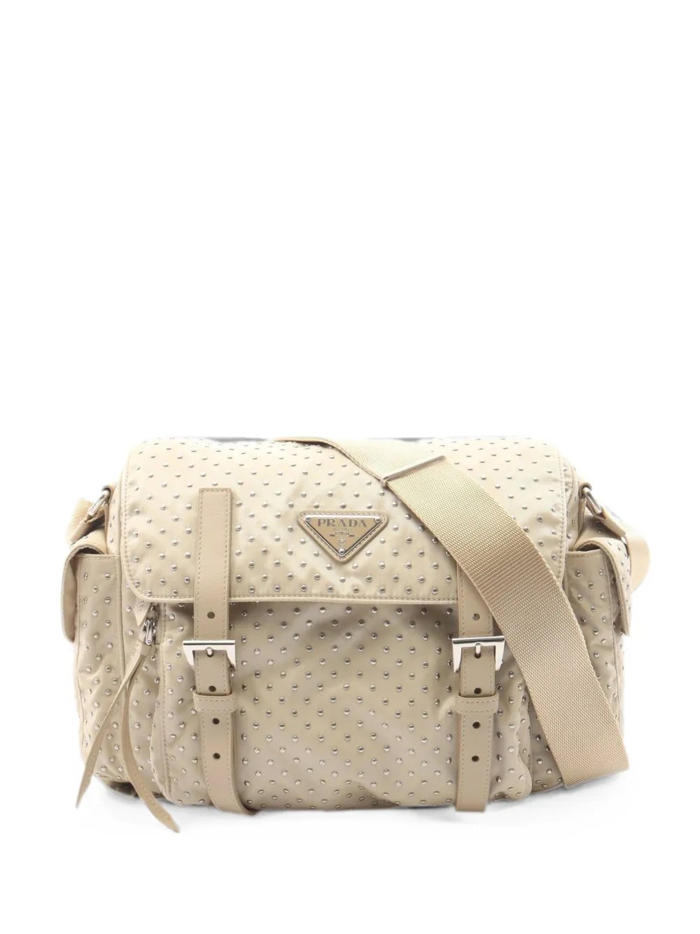 2010s Re-Nylon studded shoulder bag