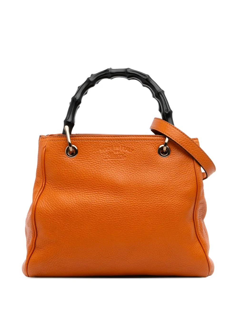 2016-2025 Small Calfskin Bamboo Shopper satchel