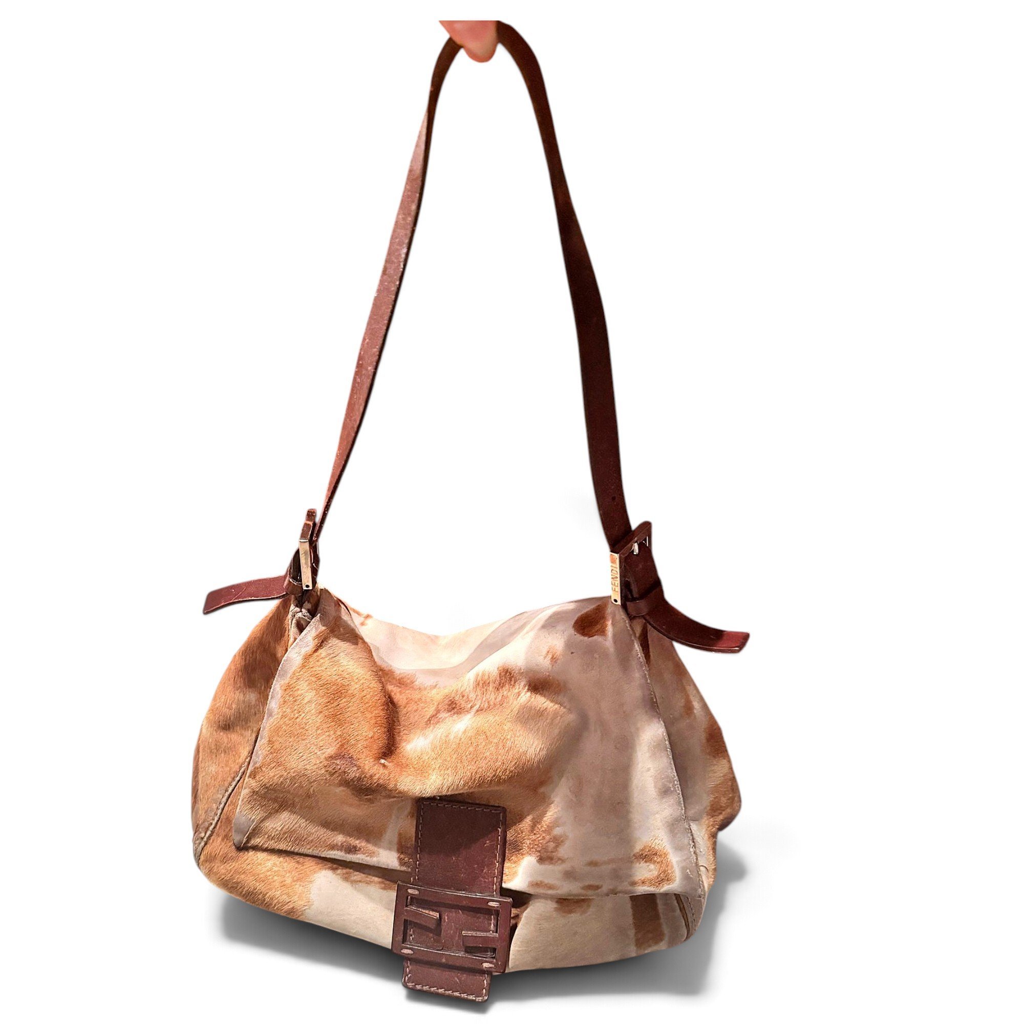 Baguette pony-style calfskin handbag