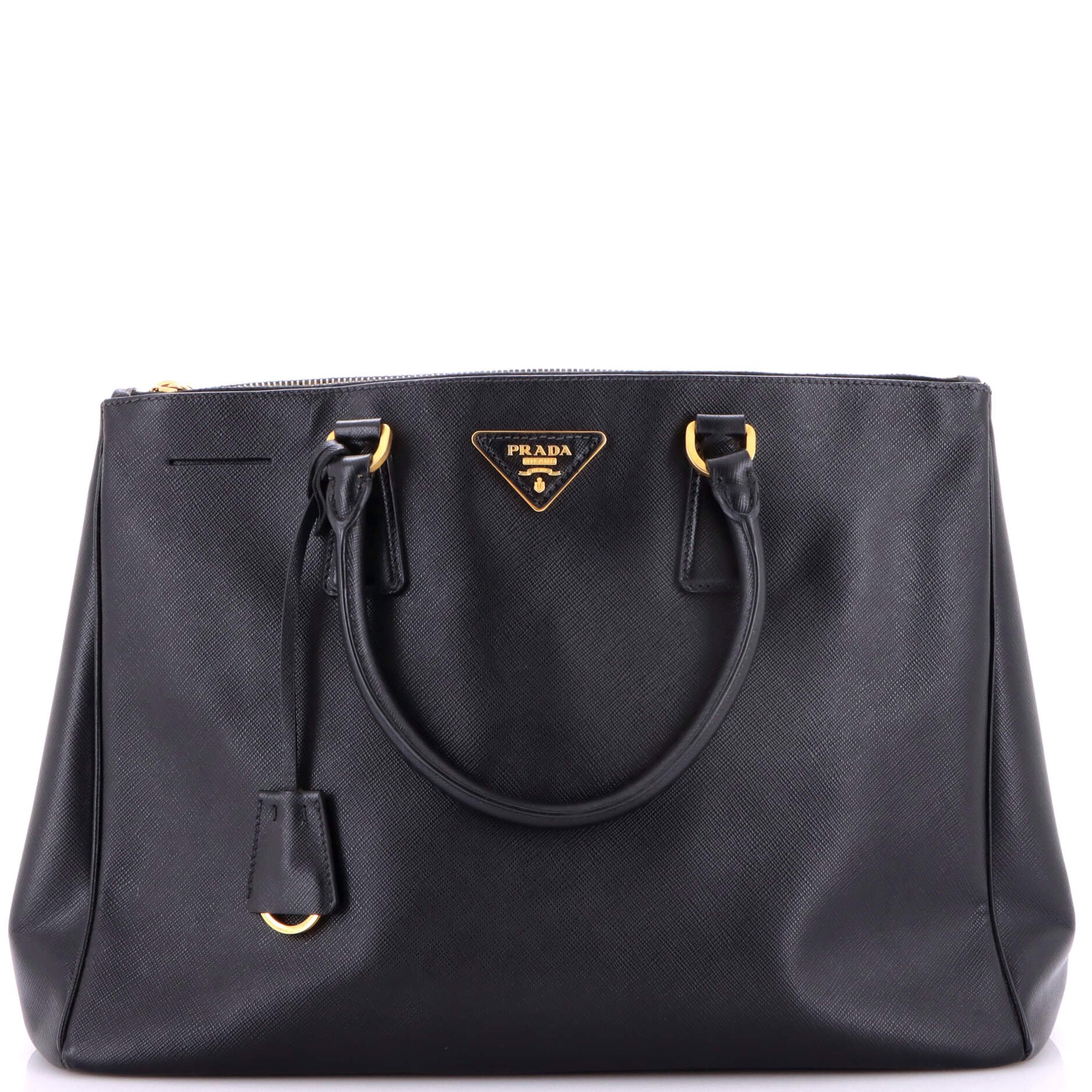 Double Zip Lux Tote Saffiano Leather Large