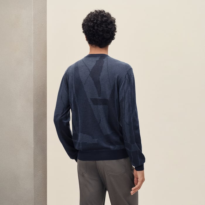 Indigo "Grand Large" Crewneck Sweater