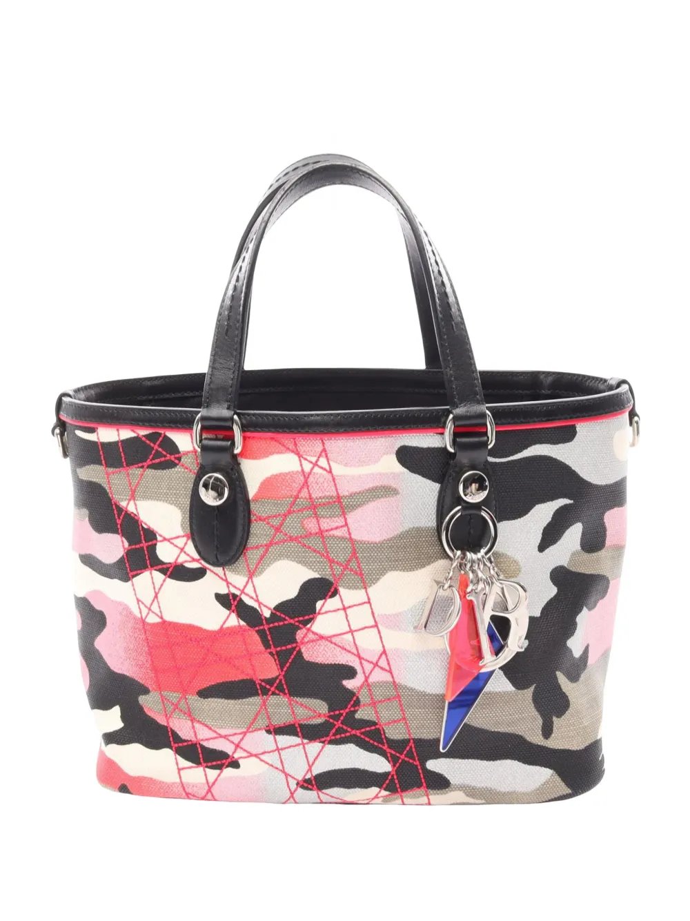 2010-2026 Anselm Reyle Mini Canvas Camouflage Shopping tote bag