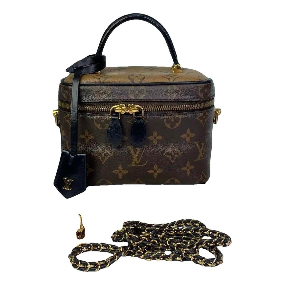 Vanity leather handbag