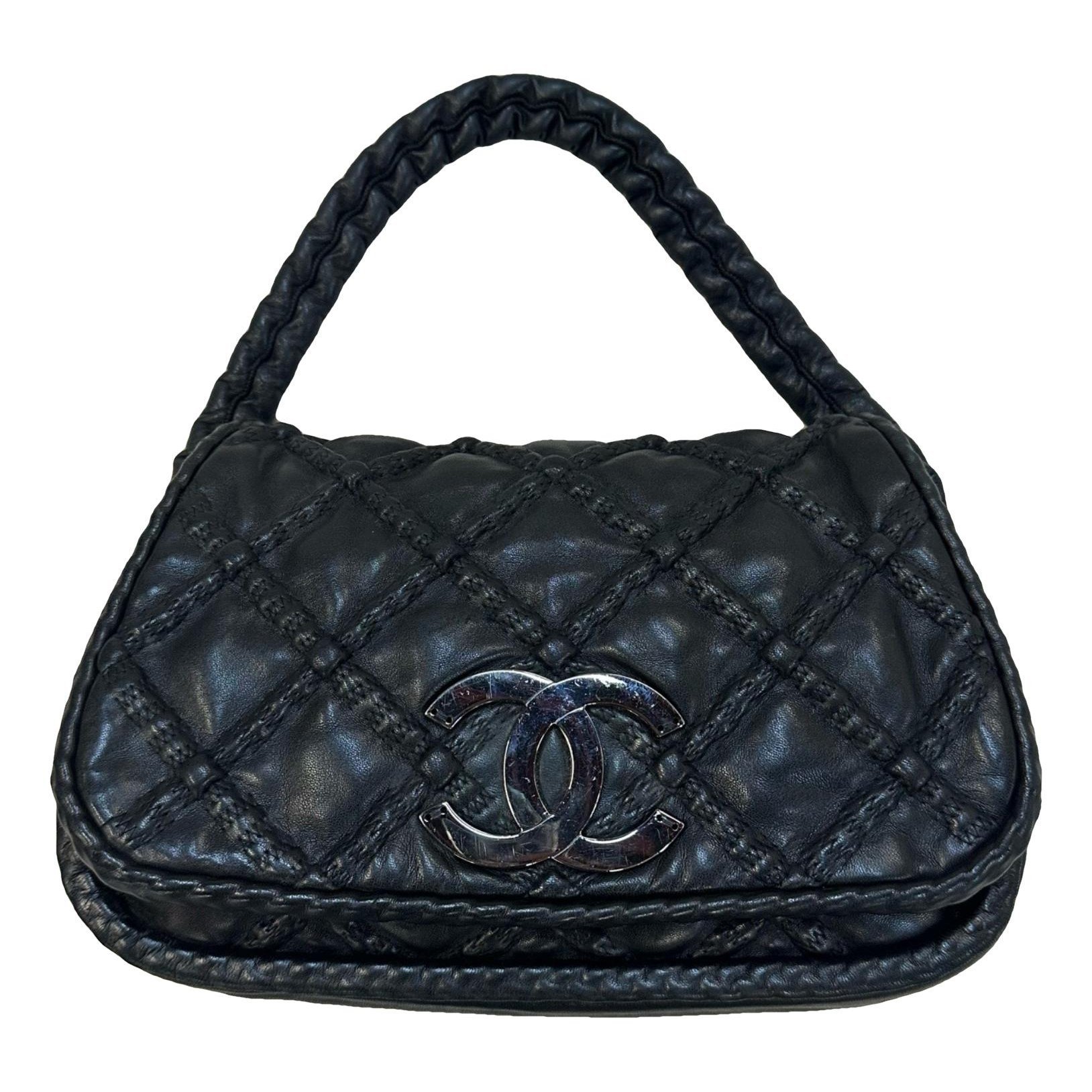 Statement leather handbag