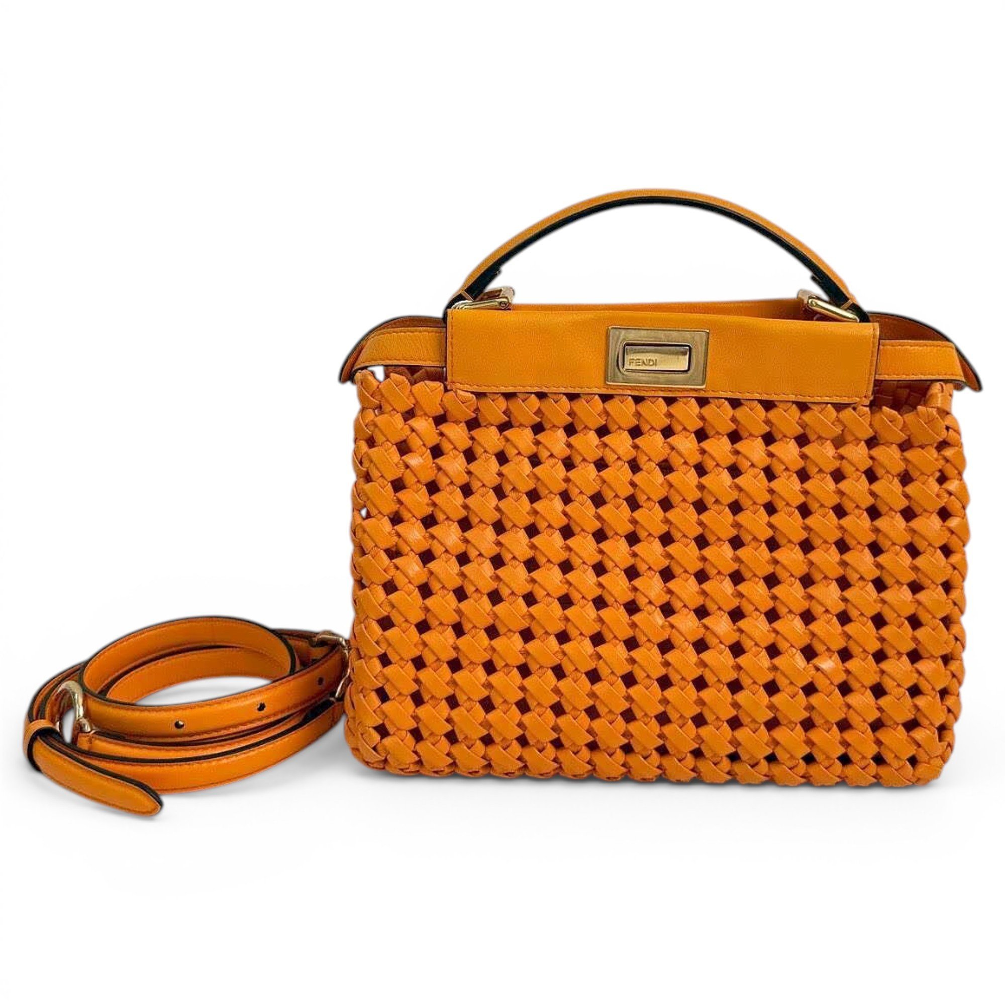 Fendi Peekaboo leather handbag