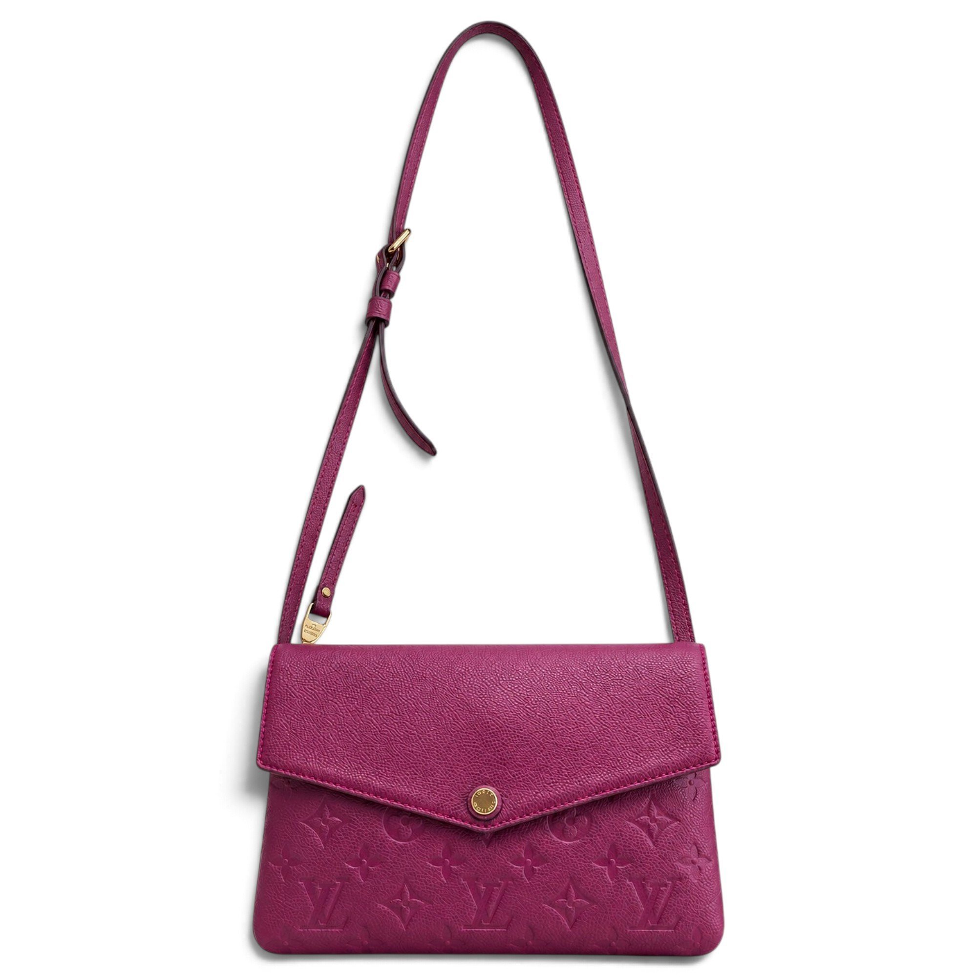 Twice leather crossbody bag