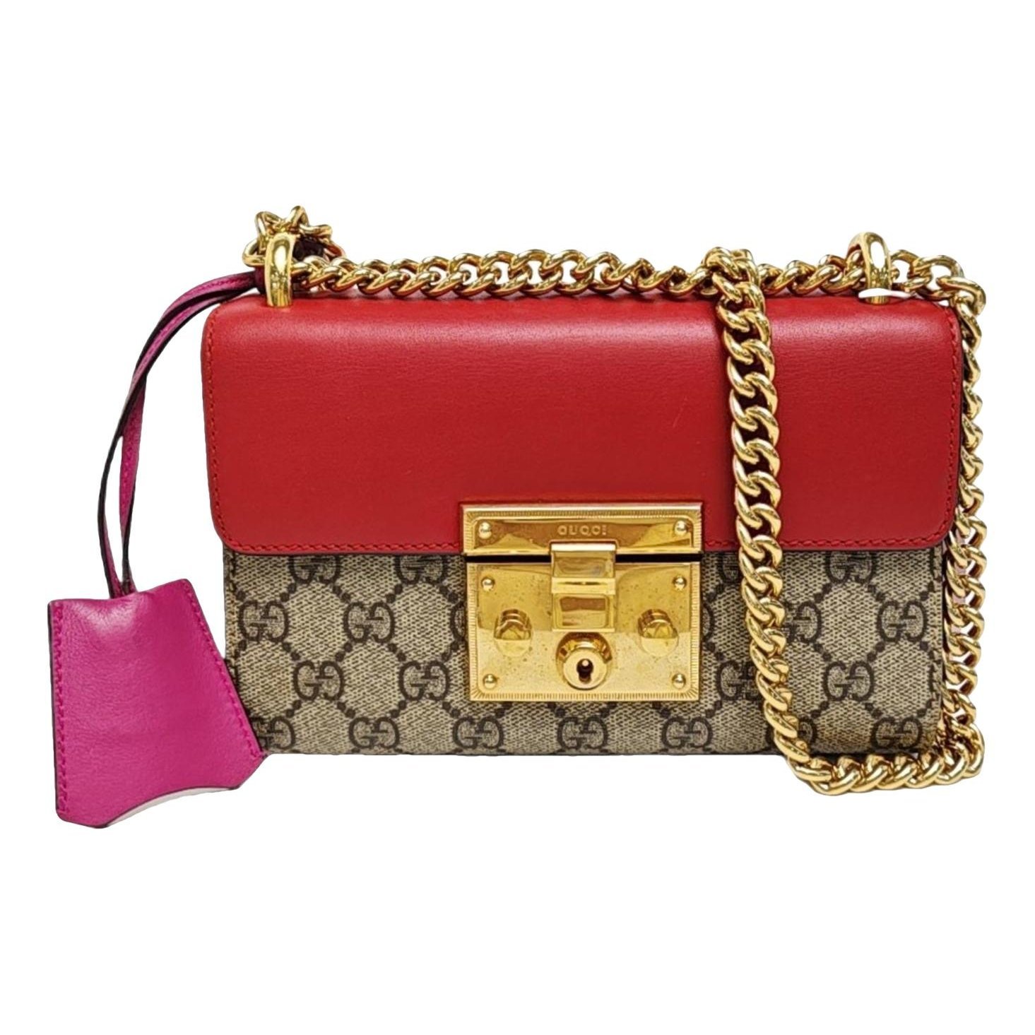 Padlock leather handbag