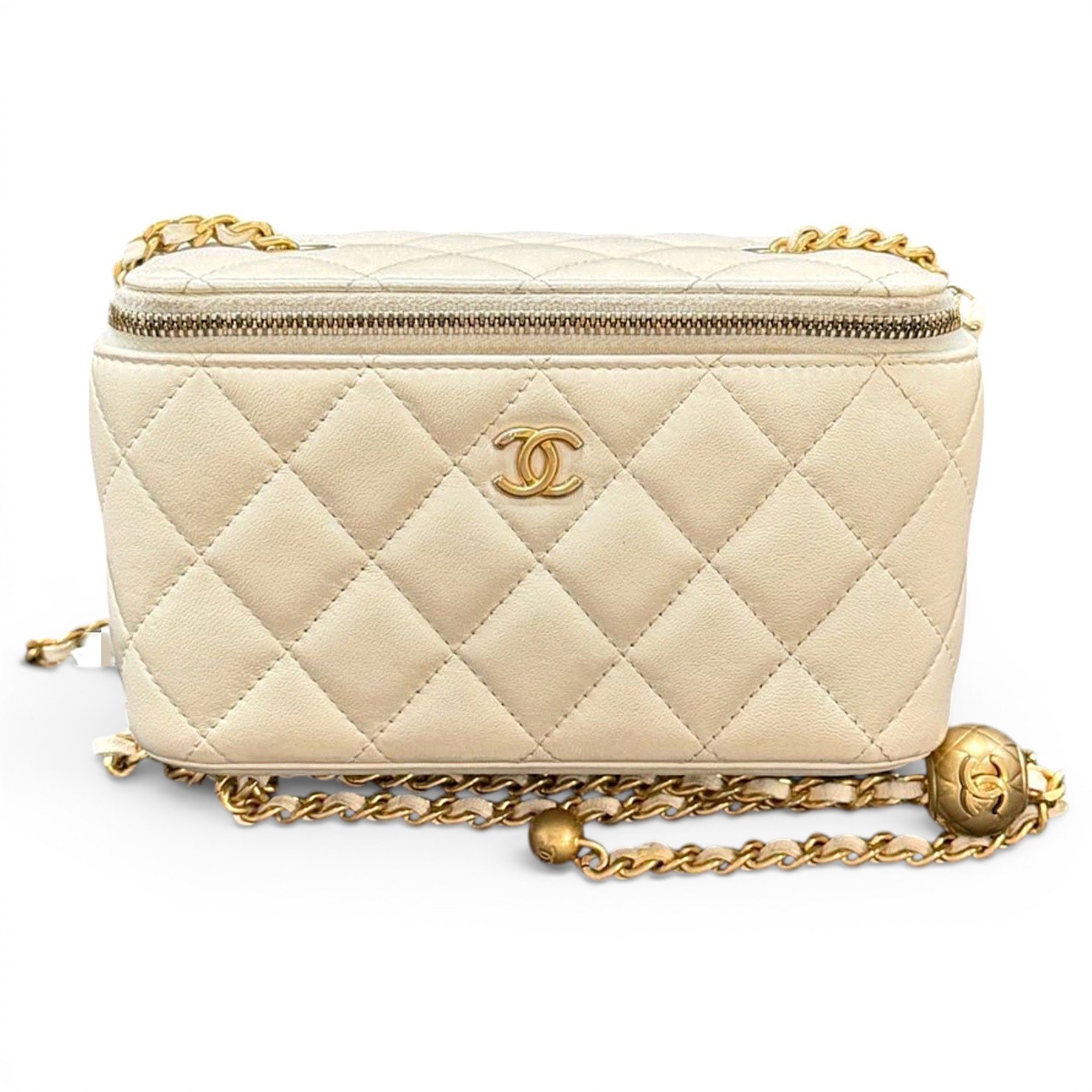 Vanity leather handbag
