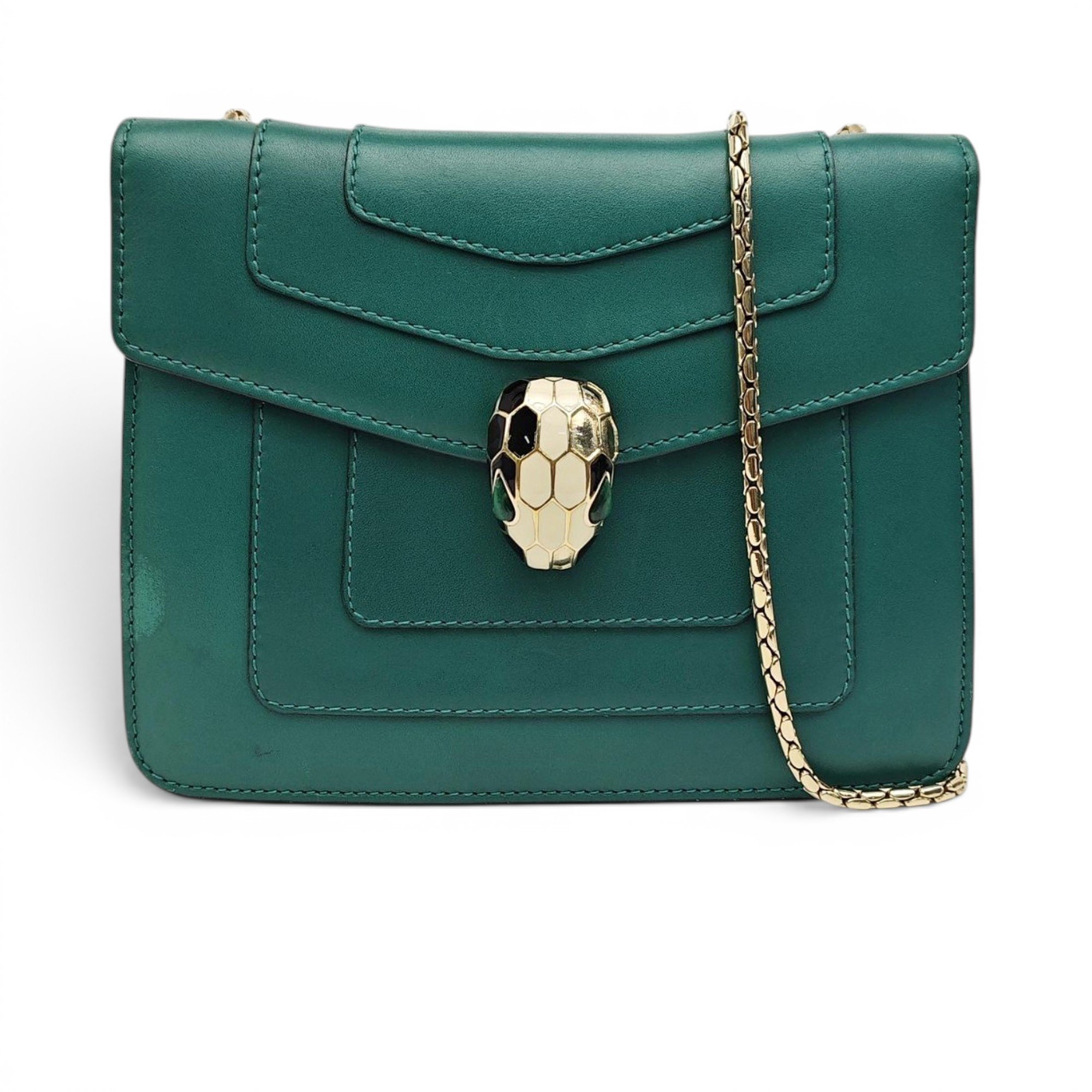 Serpenti leather handbag
