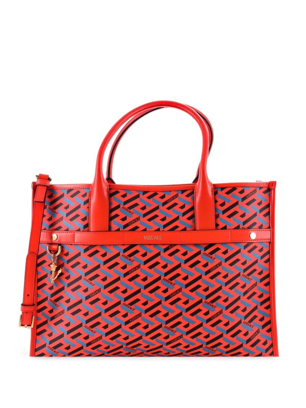Top Handle La Greca Signature Coated Canvas Medium tote bag