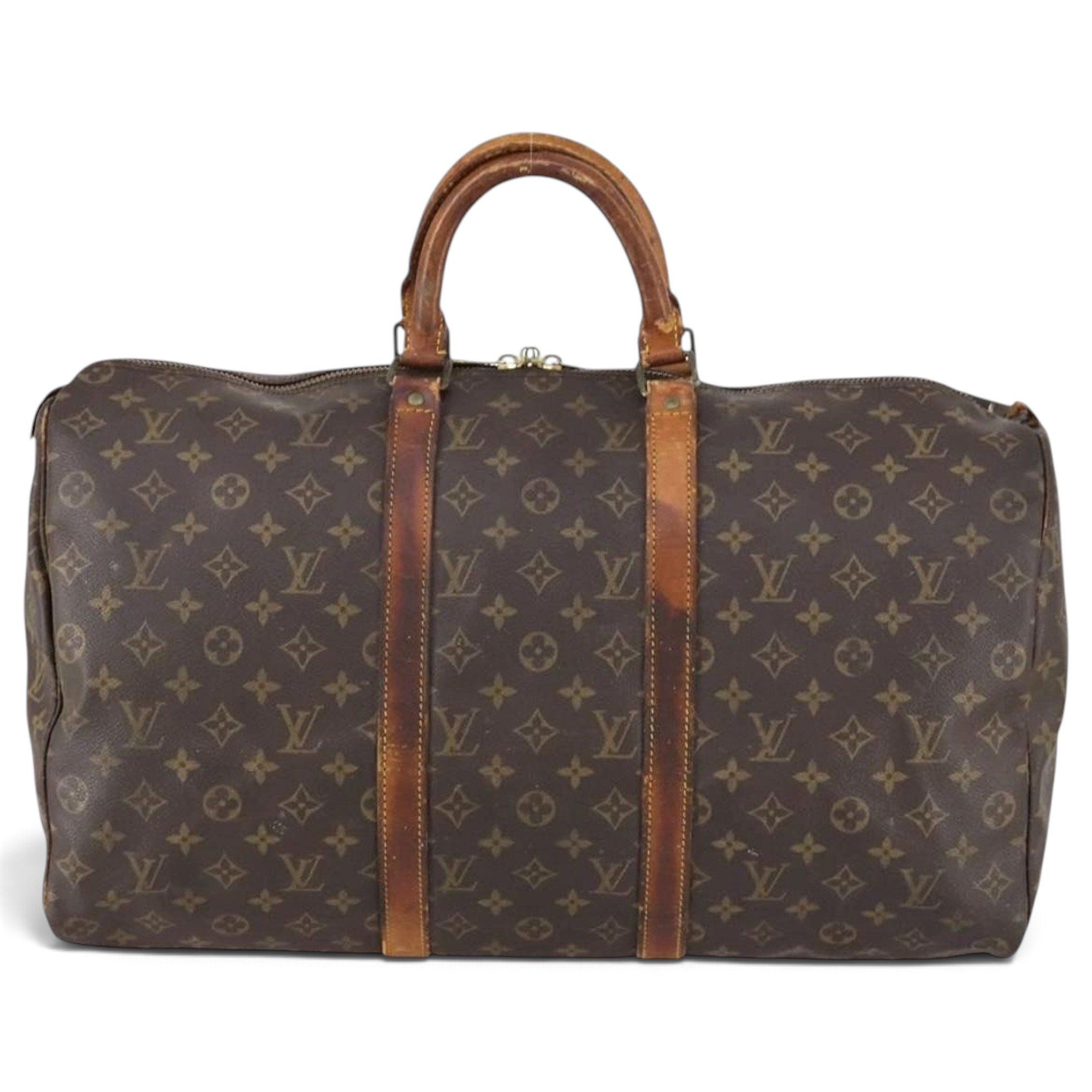 Keepall leather travel bag