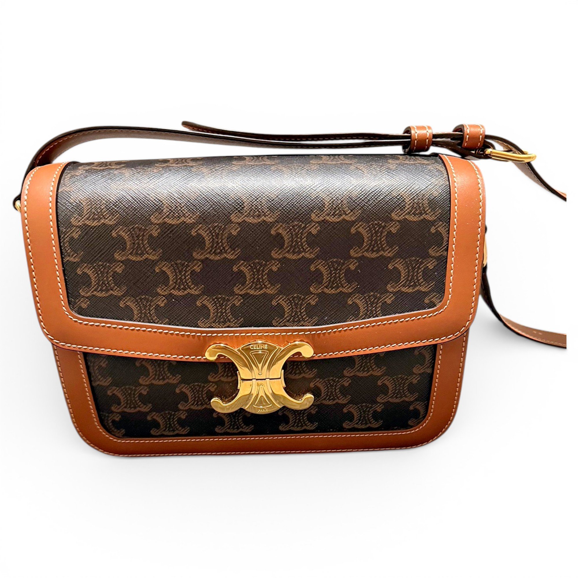 Triomphe leather handbag