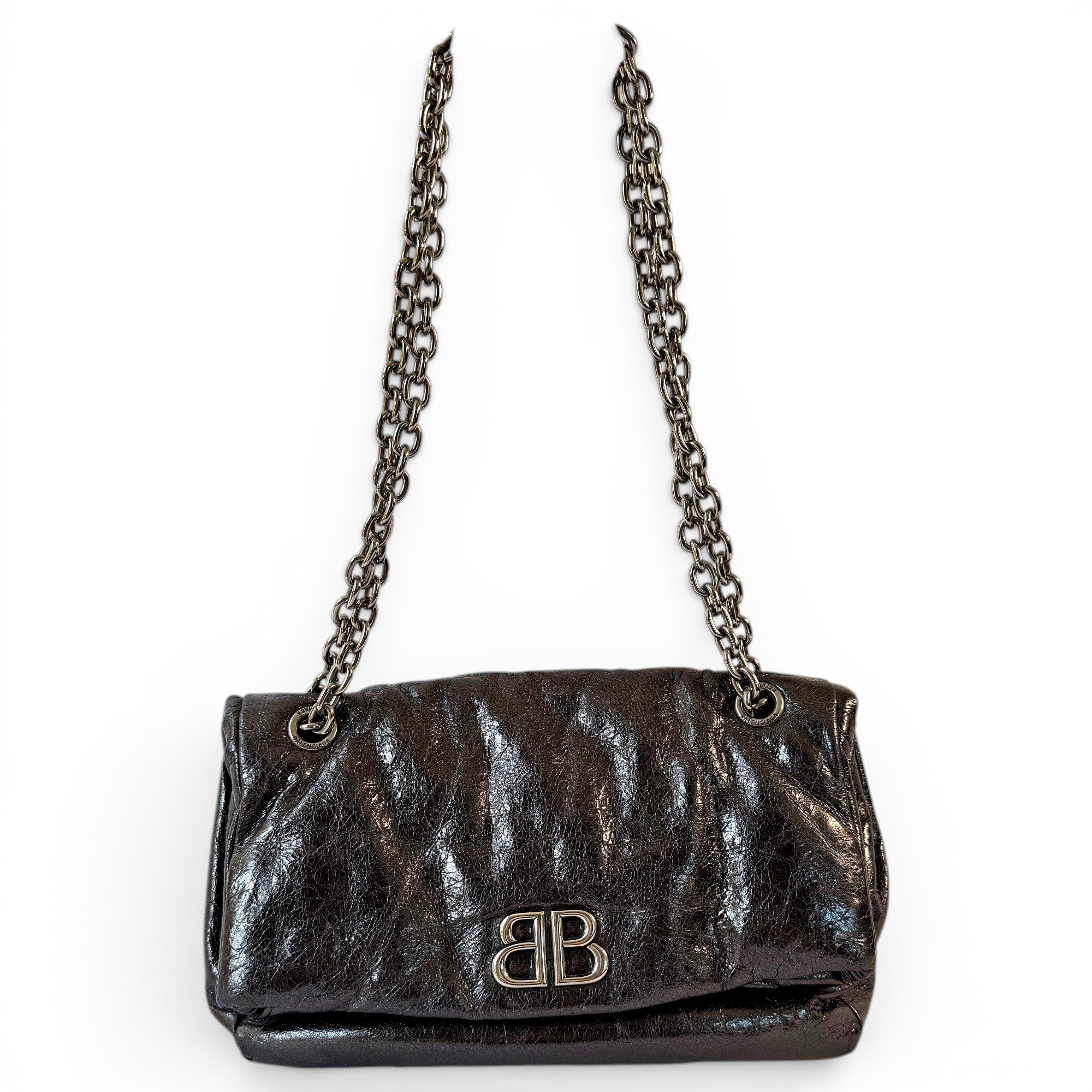 Leather clutch bag