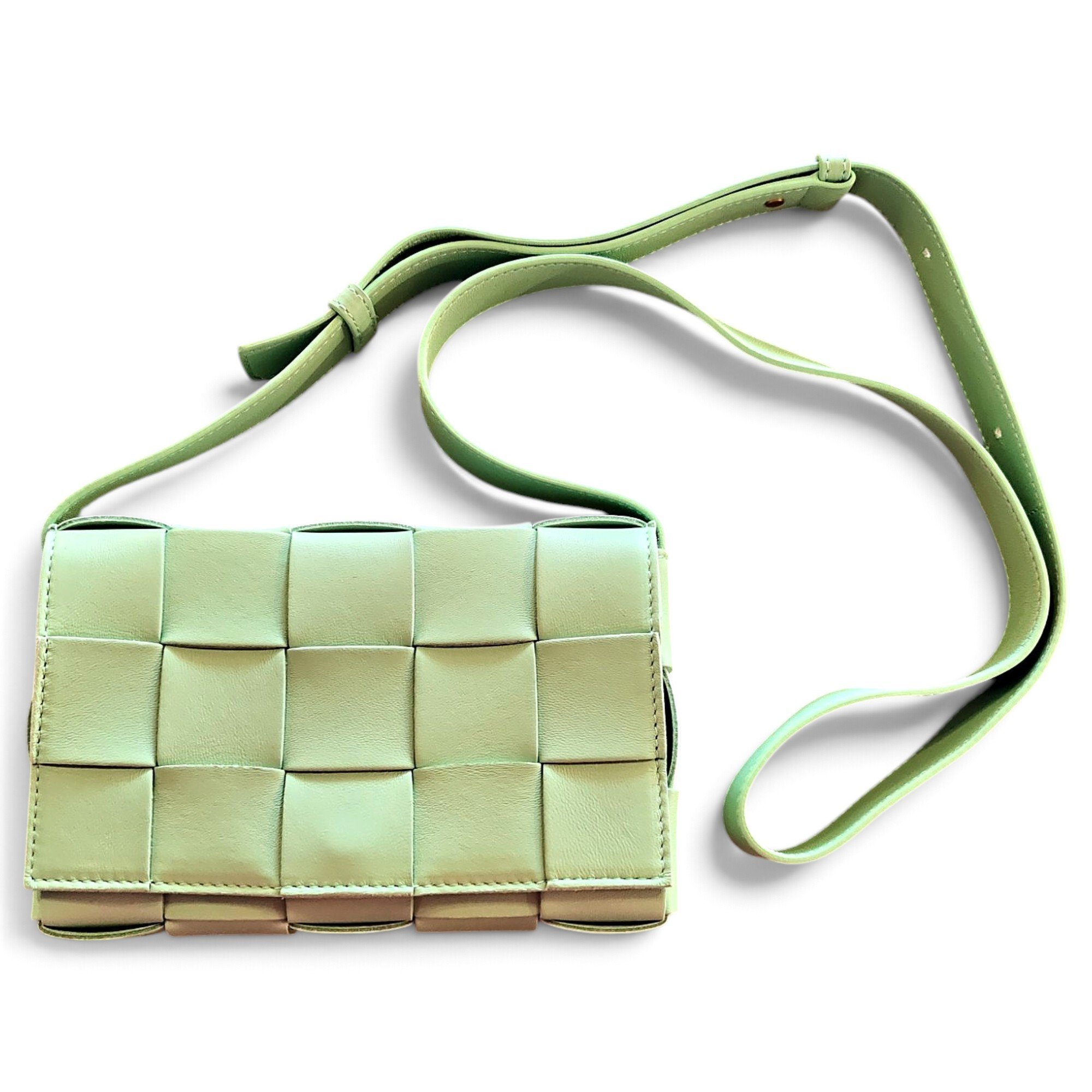 Cassette leather crossbody bag