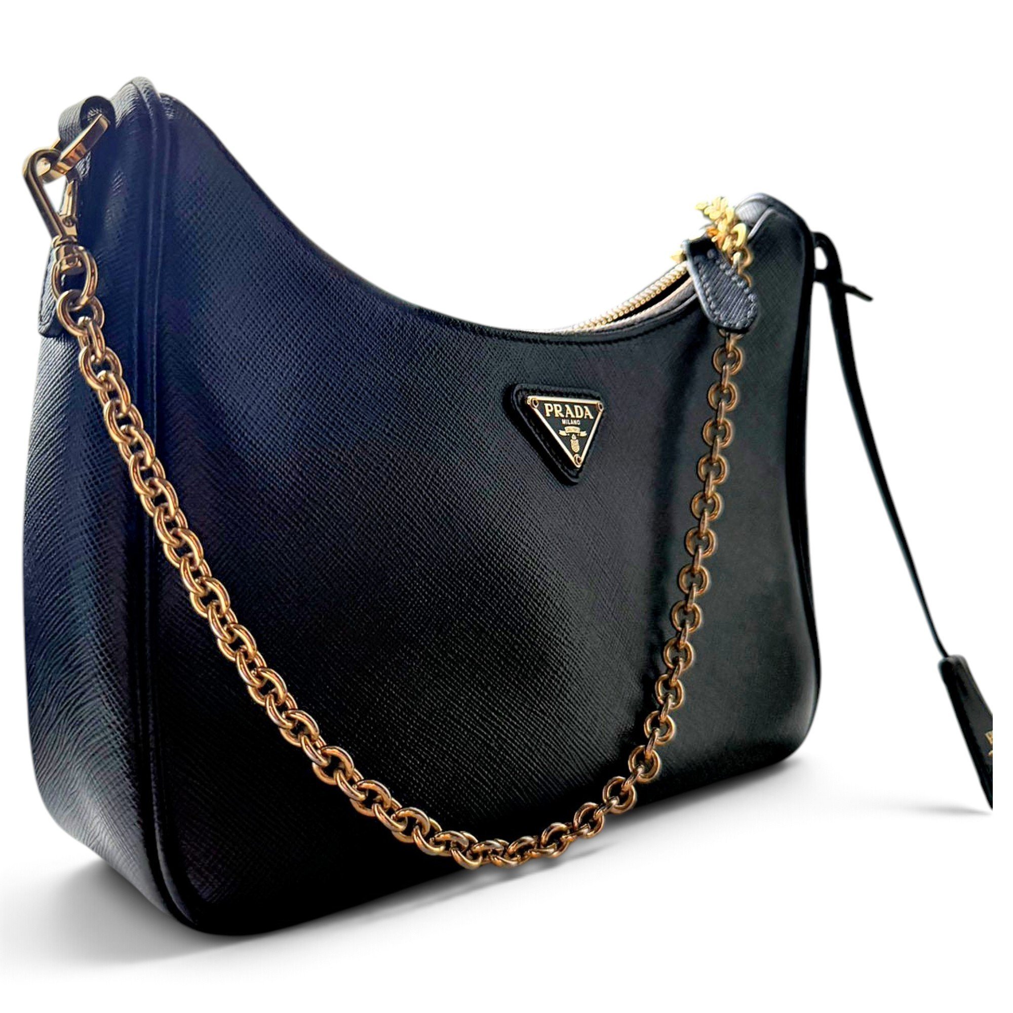 Re-edition leather clutch bag