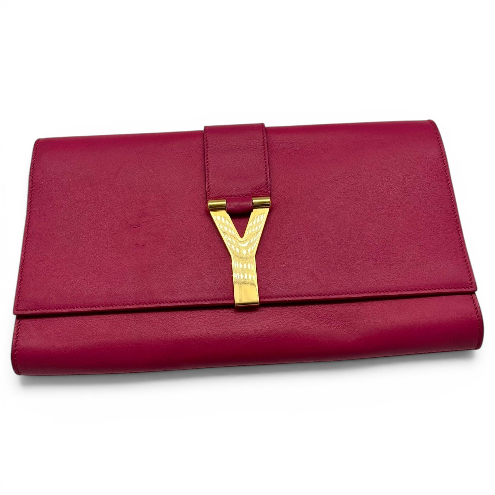Leather clutch bag