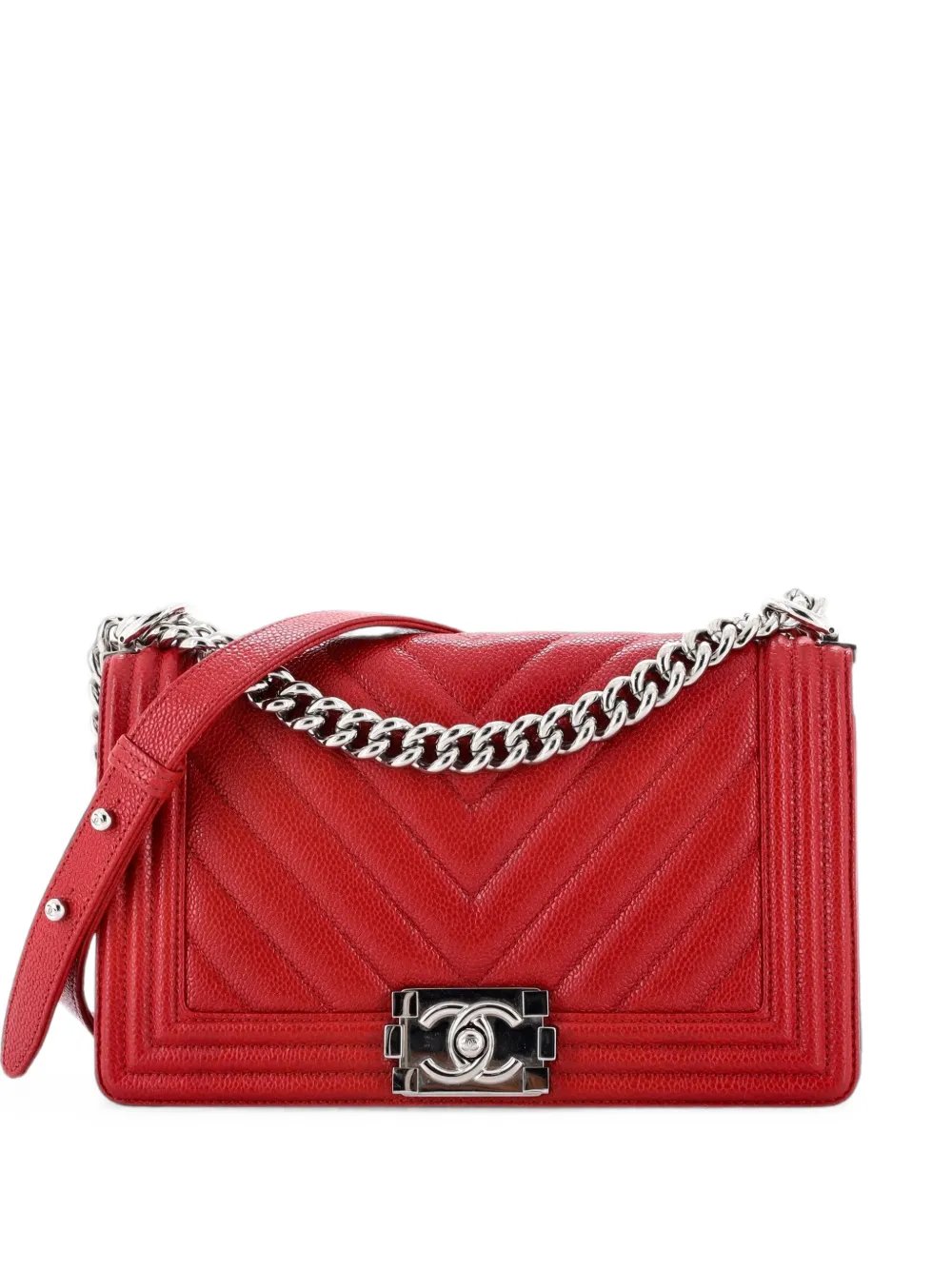 Boy Flap Bag Chevron Caviar Old Medium shoulder bag
