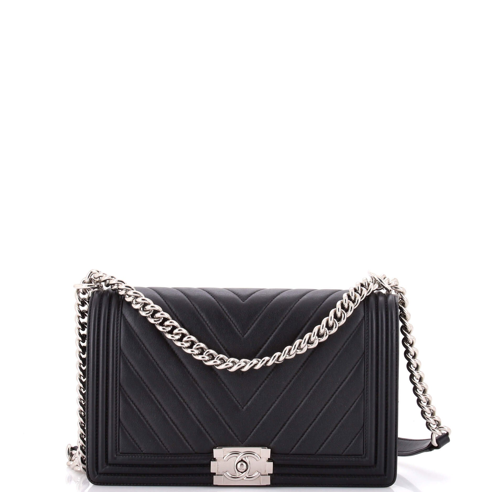 Boy Flap Bag Chevron Calfskin New Medium