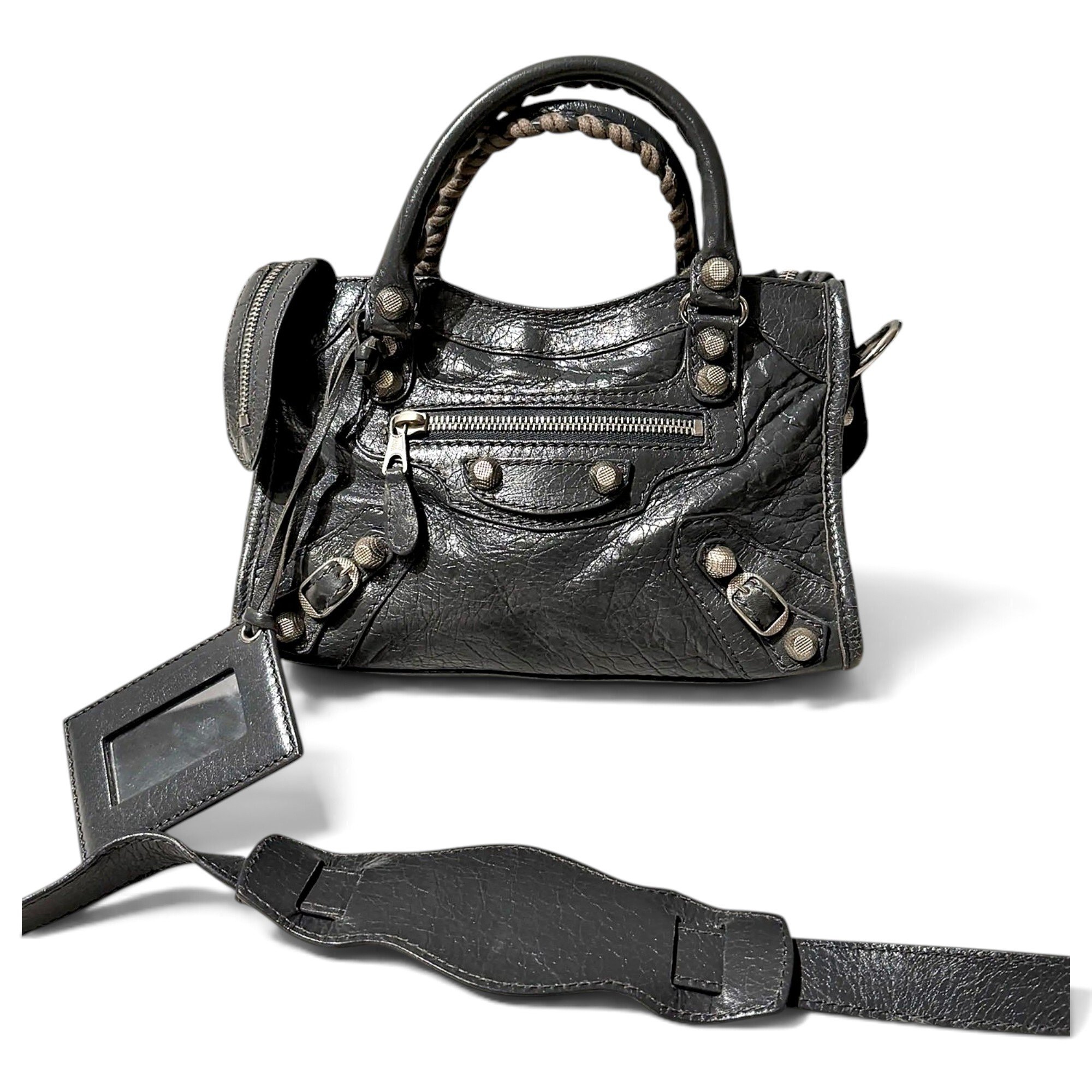 Classic Metalic leather handbag