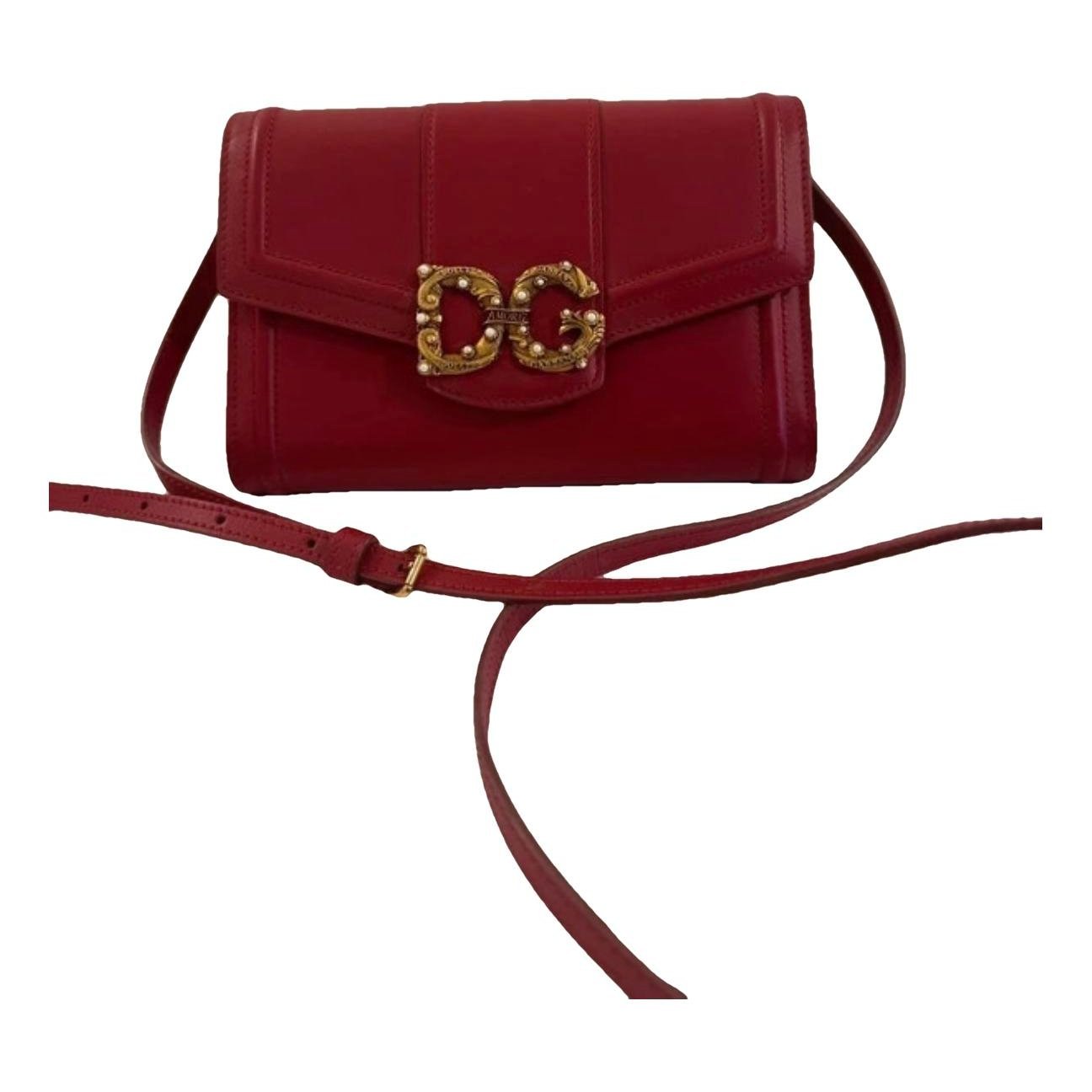 Leather clutch bag