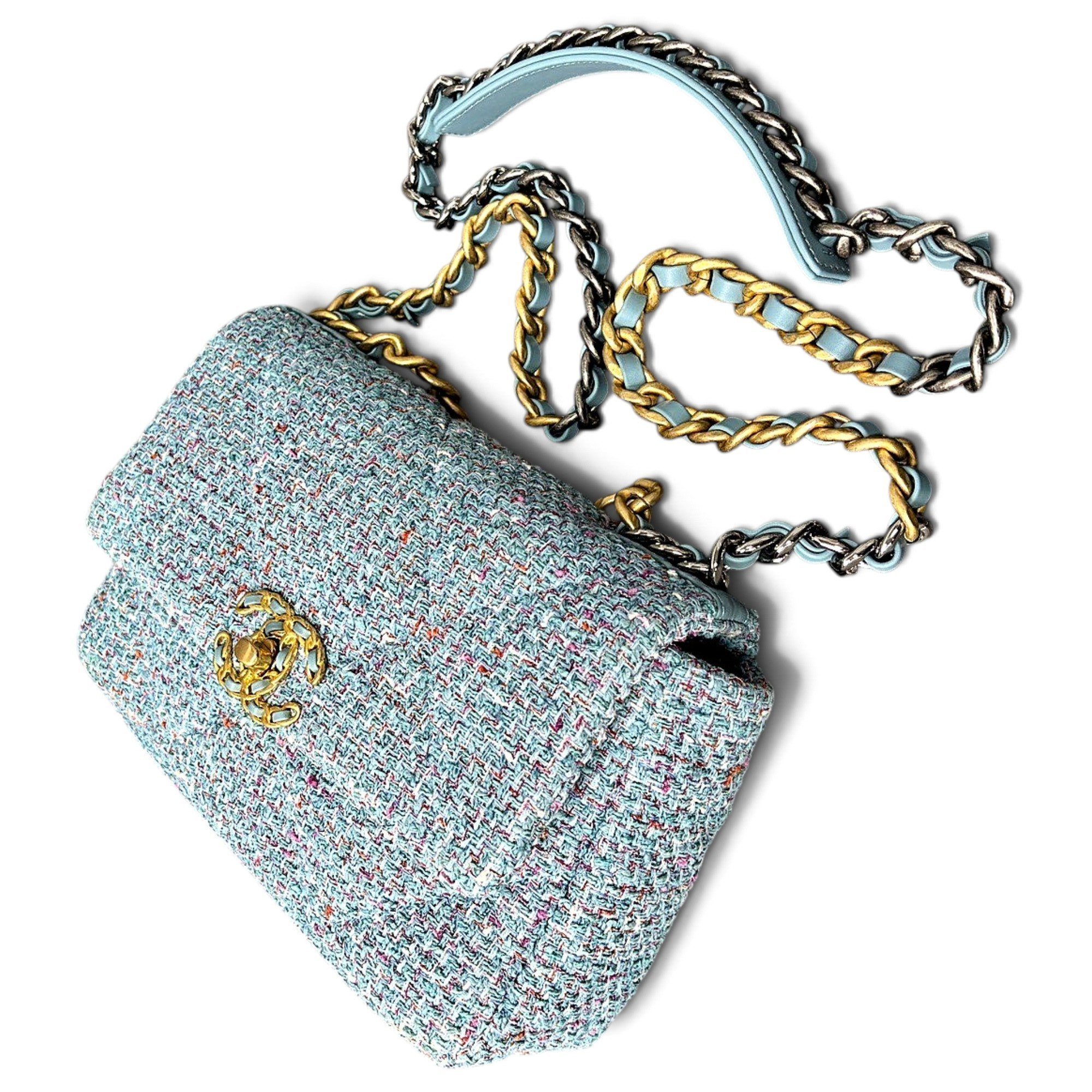 Chanel 19 wool crossbody bag