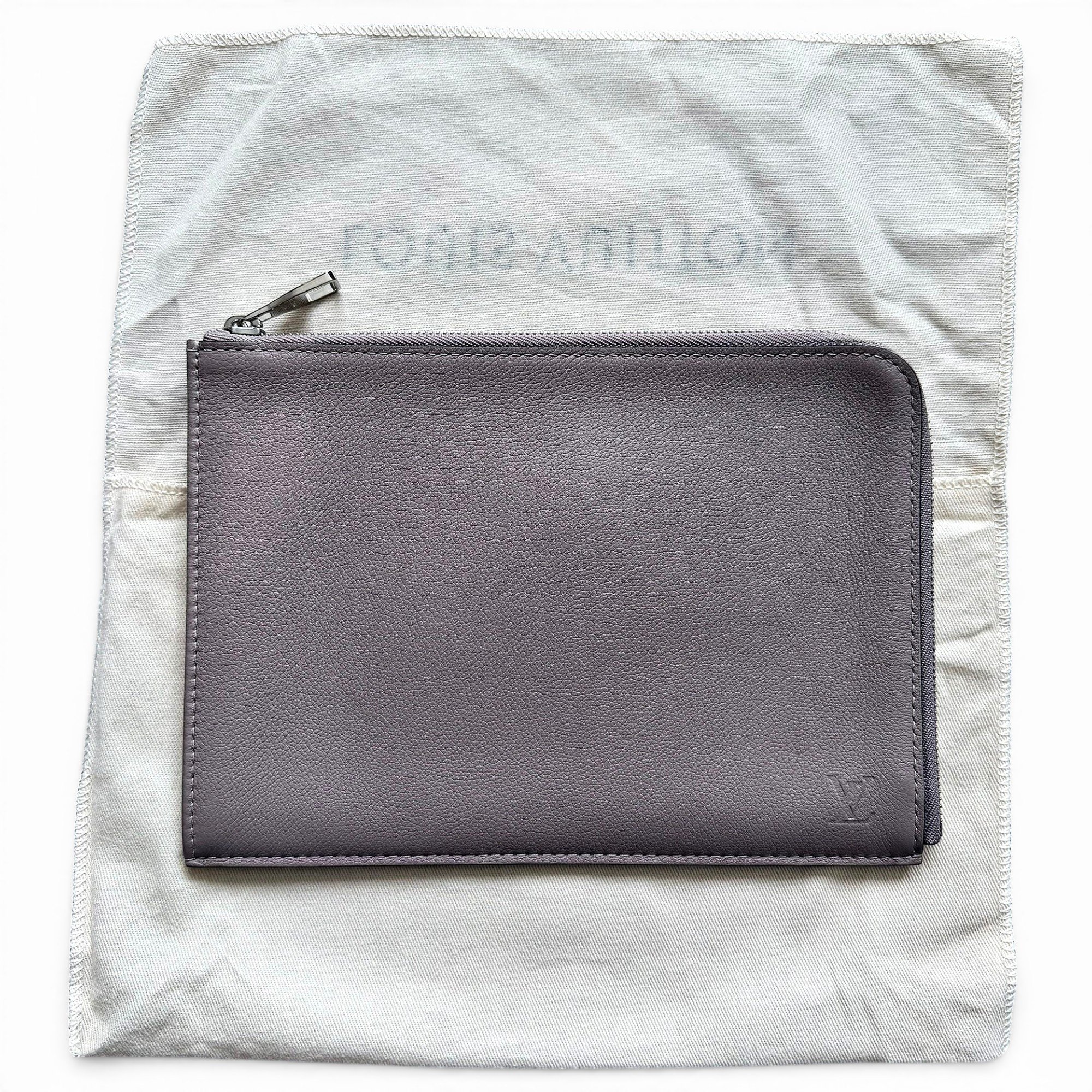 Leather clutch bag