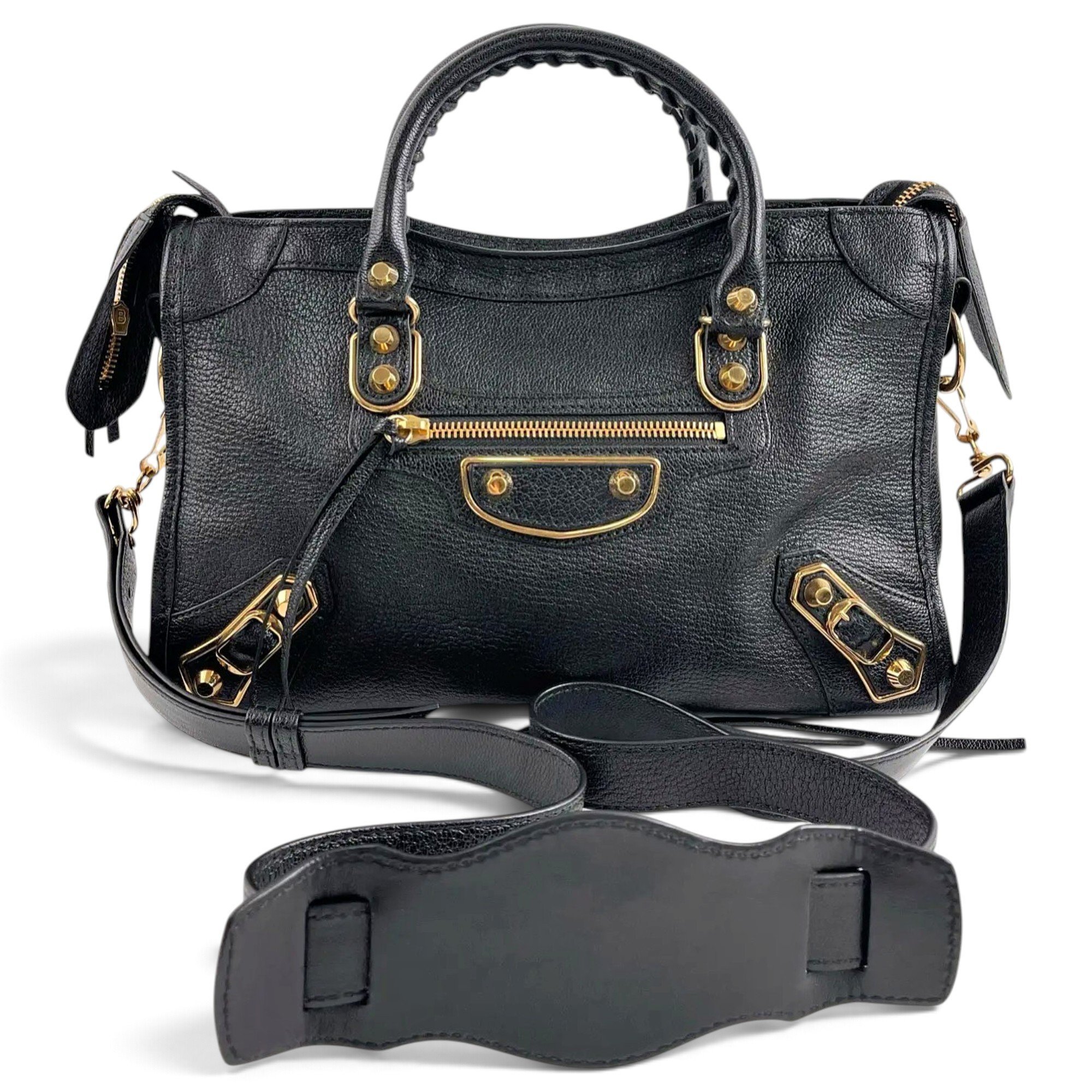 Classic Metalic leather handbag