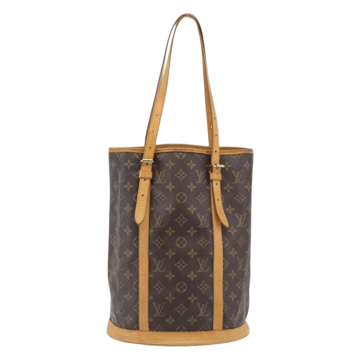 Bucket leather handbag