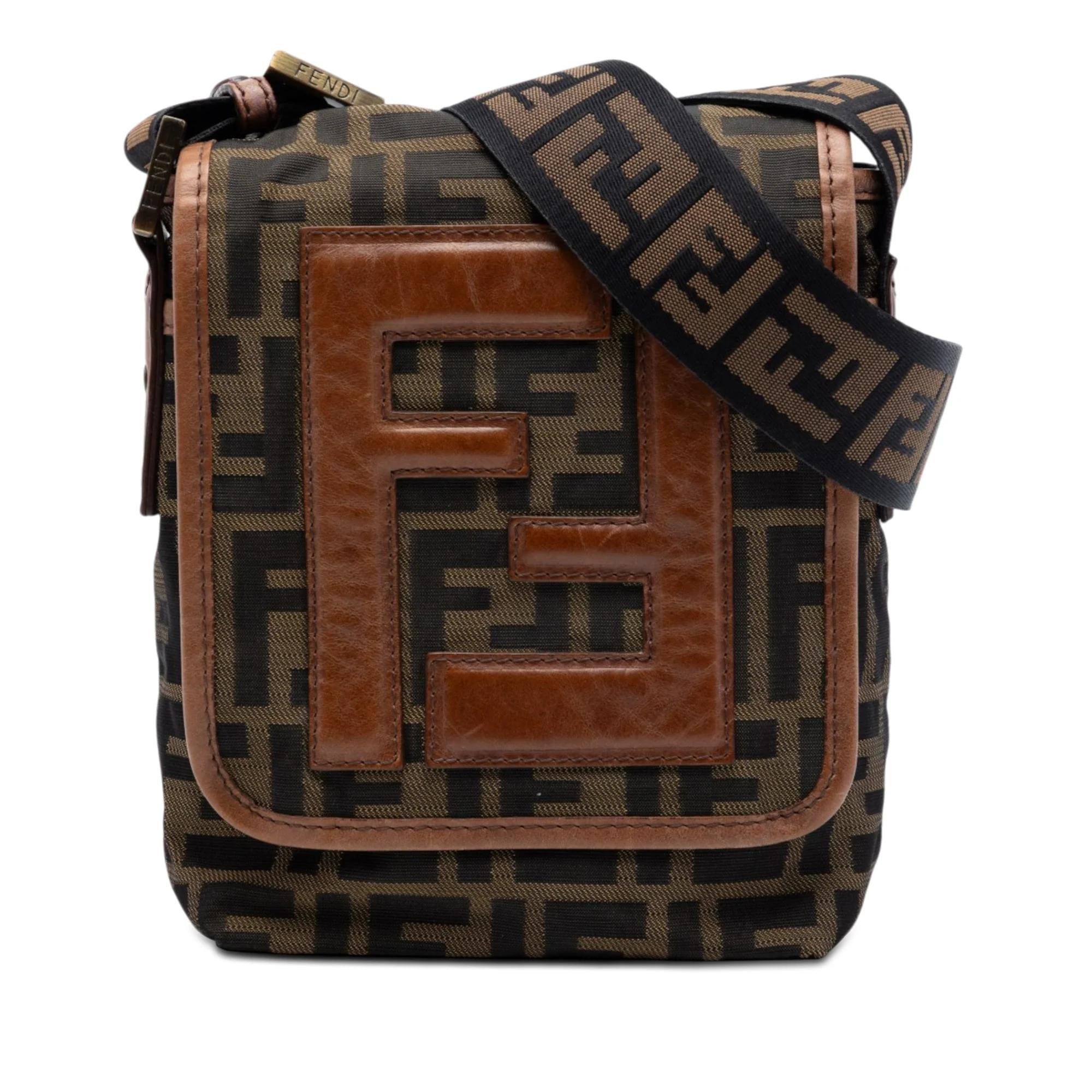 FF leather crossbody bag